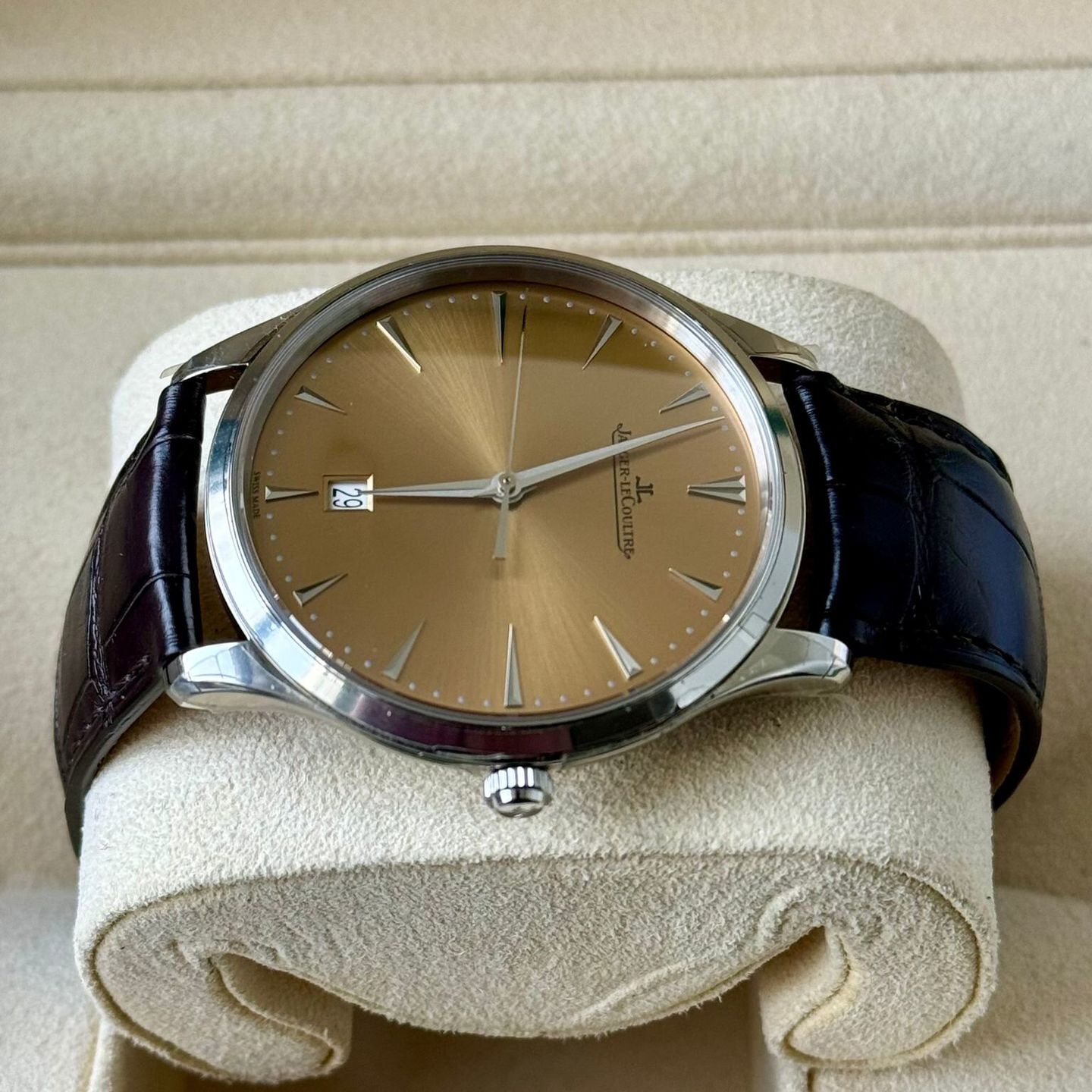 Jaeger-LeCoultre Master Ultra Thin Date Q1288430 (Unknown (random serial)) - Champagne dial 40 mm Steel case (4/7)