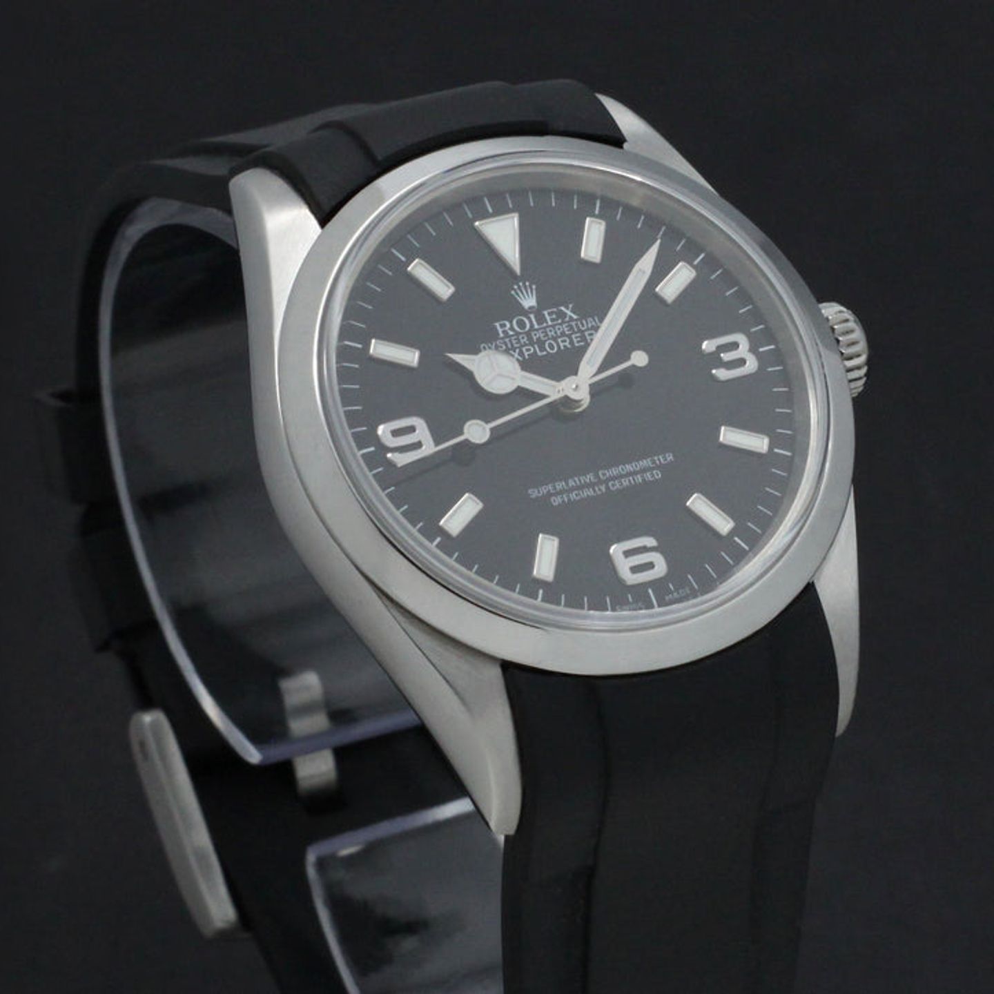 Rolex Explorer 114270 (2006) - Black dial 36 mm Steel case (6/7)