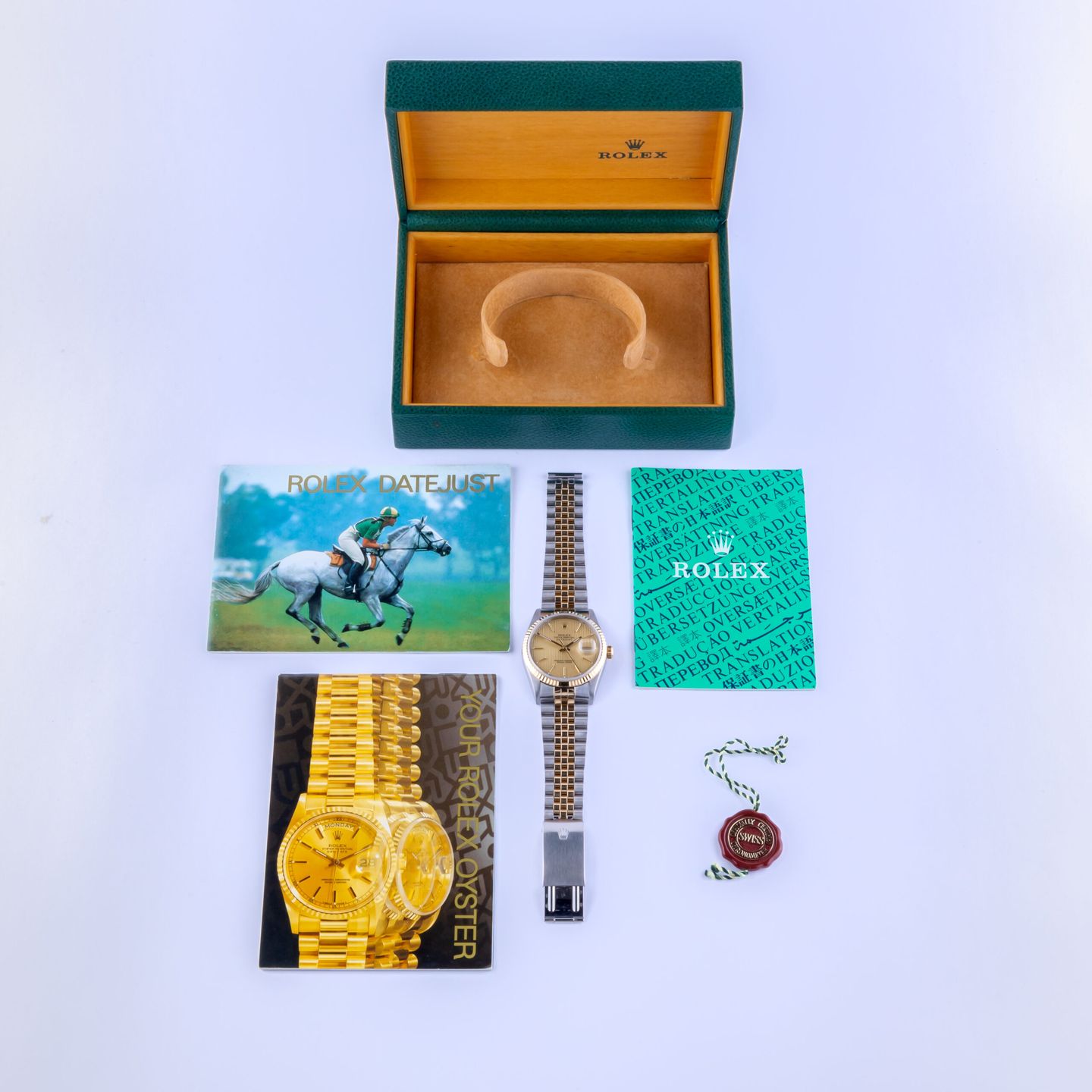 Rolex Datejust 36 16233 (2001) - Champagne dial 36 mm Gold/Steel case (7/7)