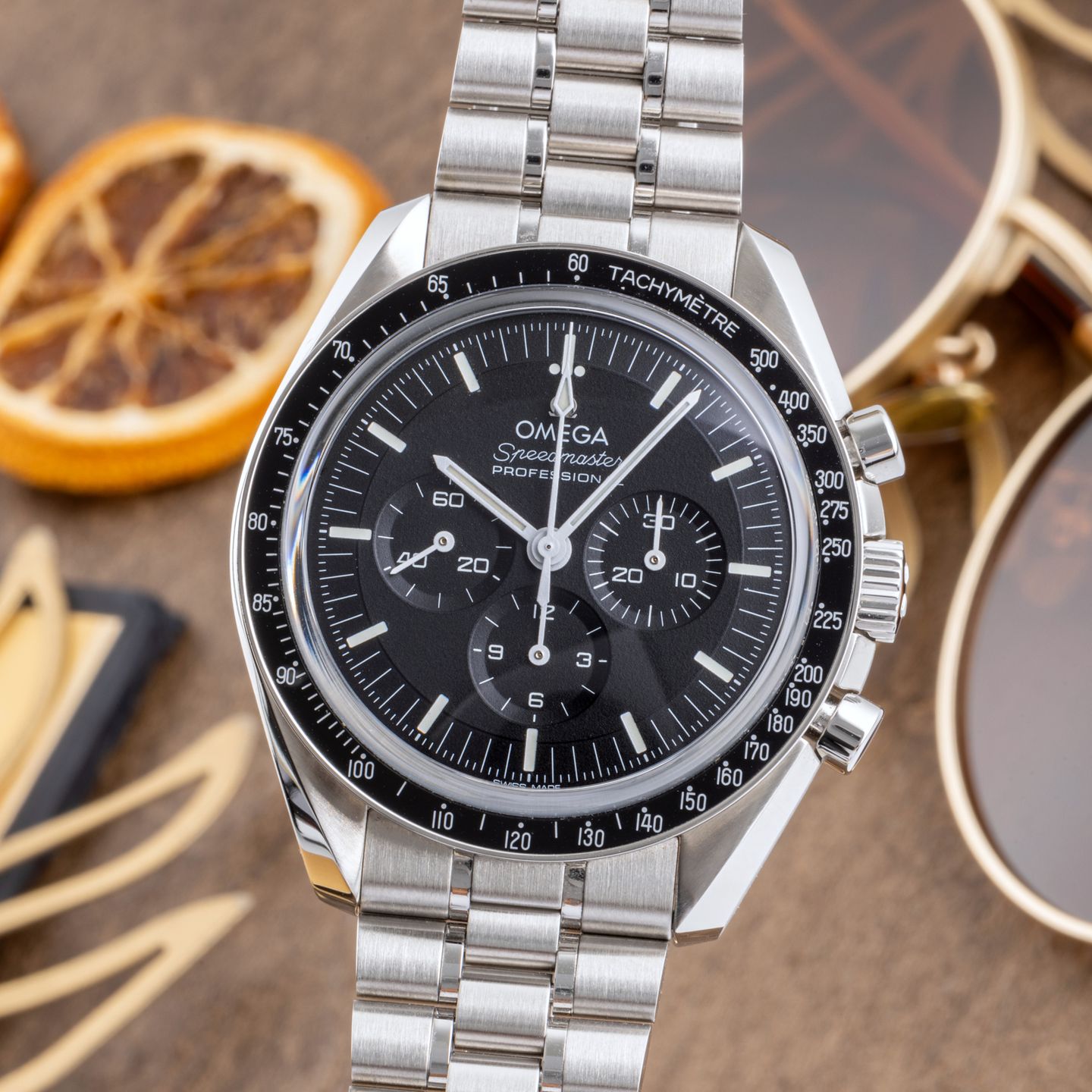 Omega Speedmaster Professional Moonwatch 310.30.42.50.01.002 (Onbekend (willekeurig serienummer)) - Zwart wijzerplaat 42mm Staal (3/8)