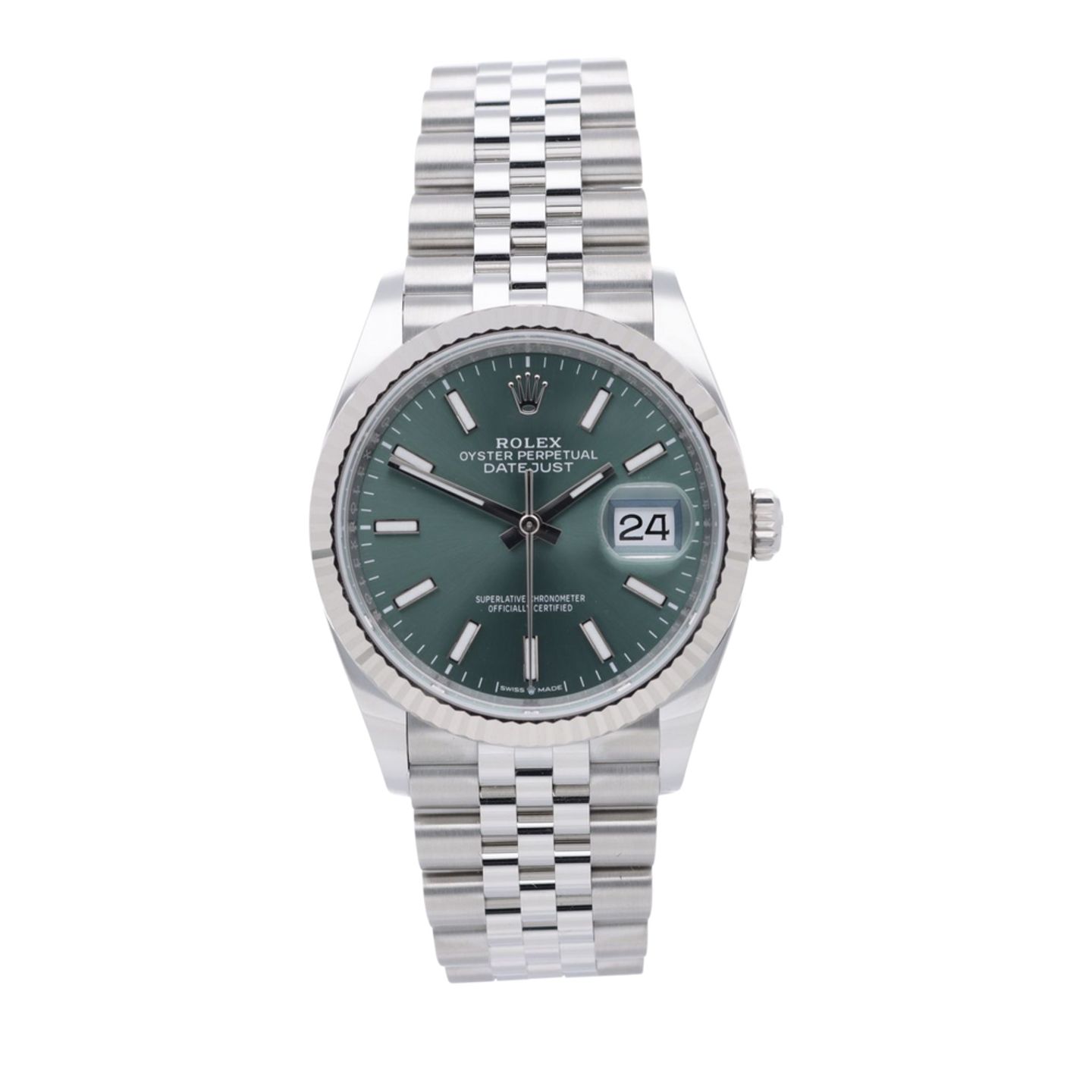 Rolex Datejust 36 126234 (2025) - Groen wijzerplaat 36mm Staal (1/7)