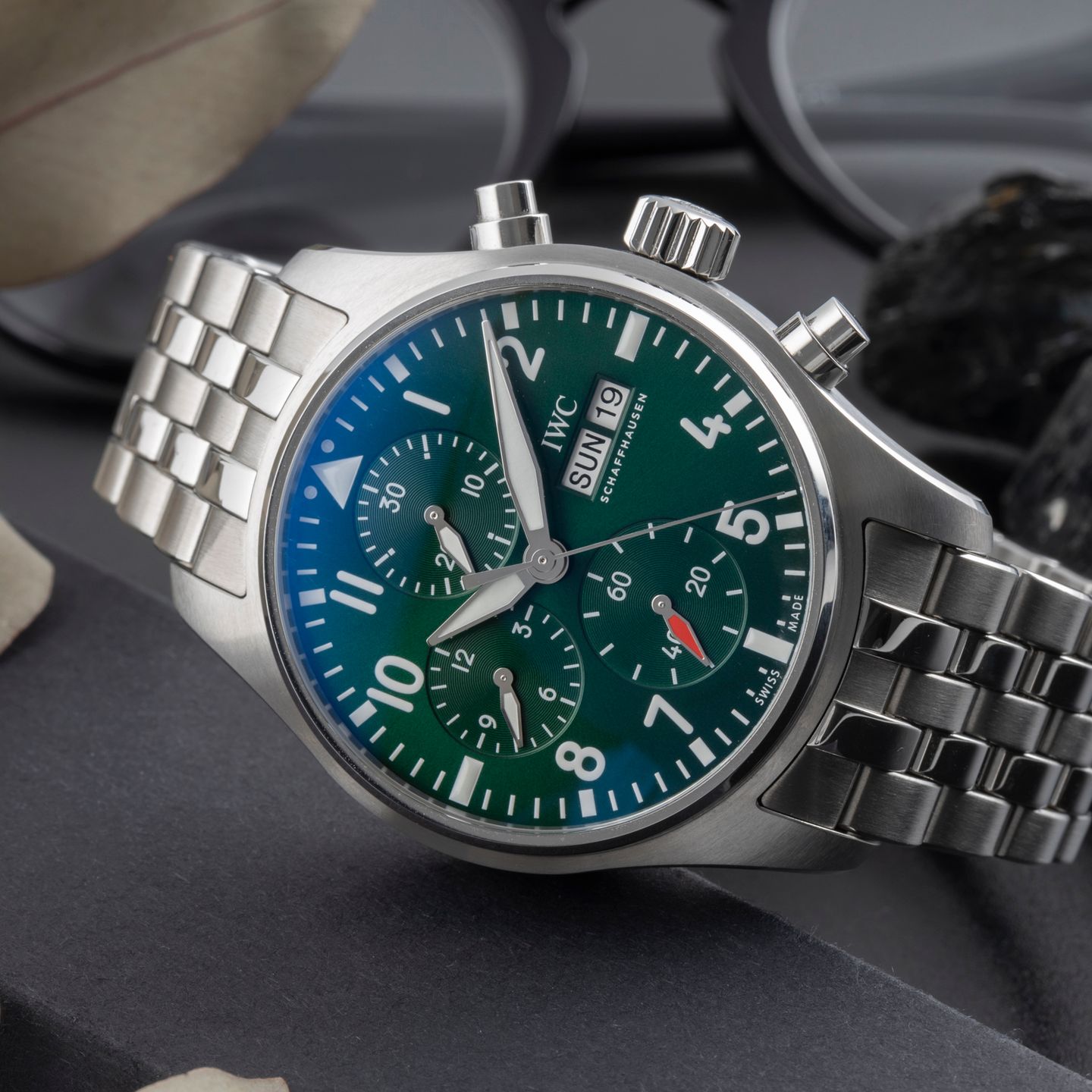 IWC Pilot Chronograph IW388104 (Unknown (random serial)) - Blue dial 41 mm Steel case (2/8)