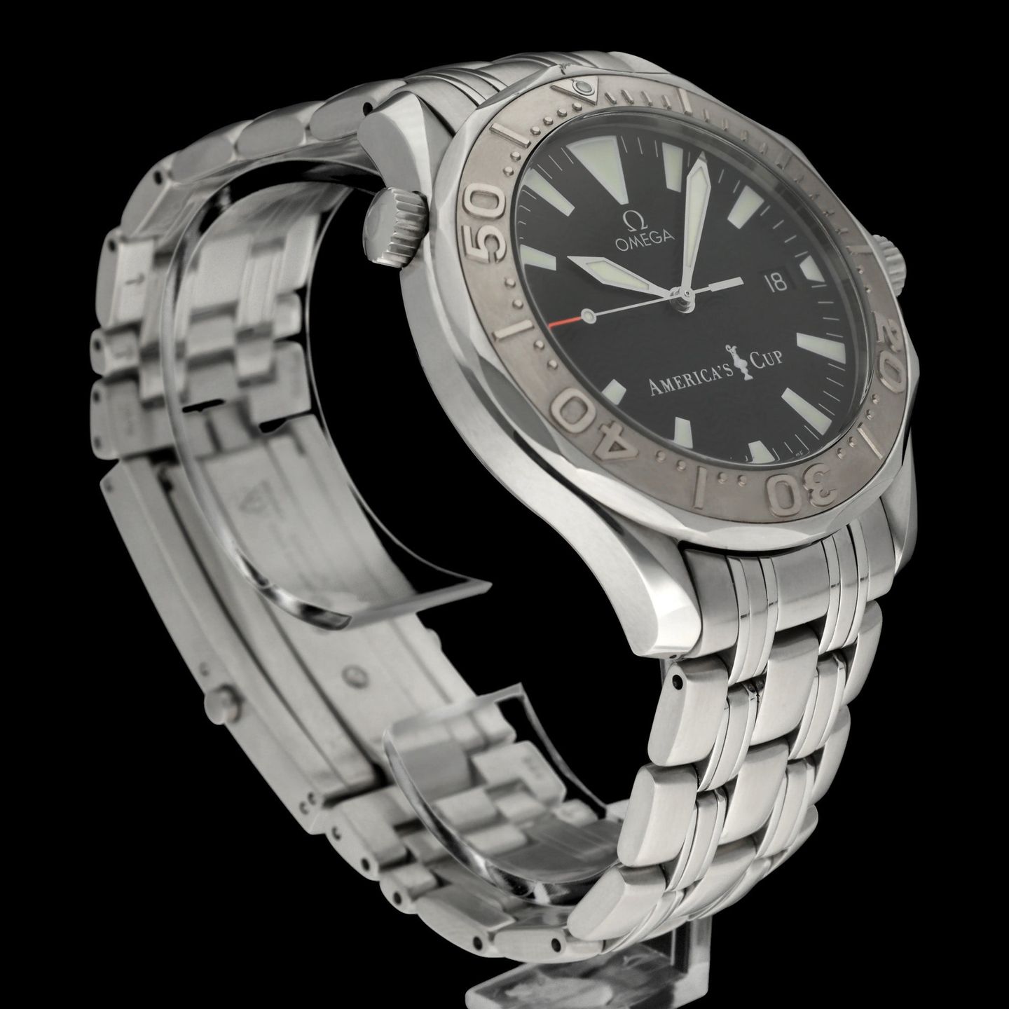 Omega Seamaster Diver 300 M 2533.50.00 (2006) - Black dial 42 mm White Gold case (6/8)