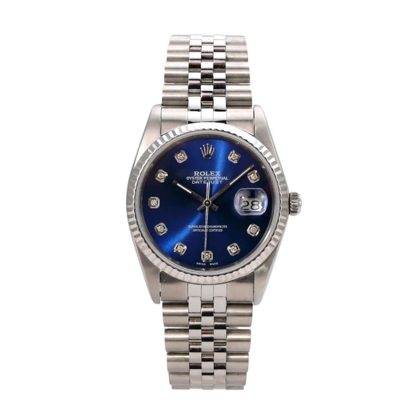Rolex Datejust 36 16234 (1991) - Blauw wijzerplaat 36mm Staal (2/8)