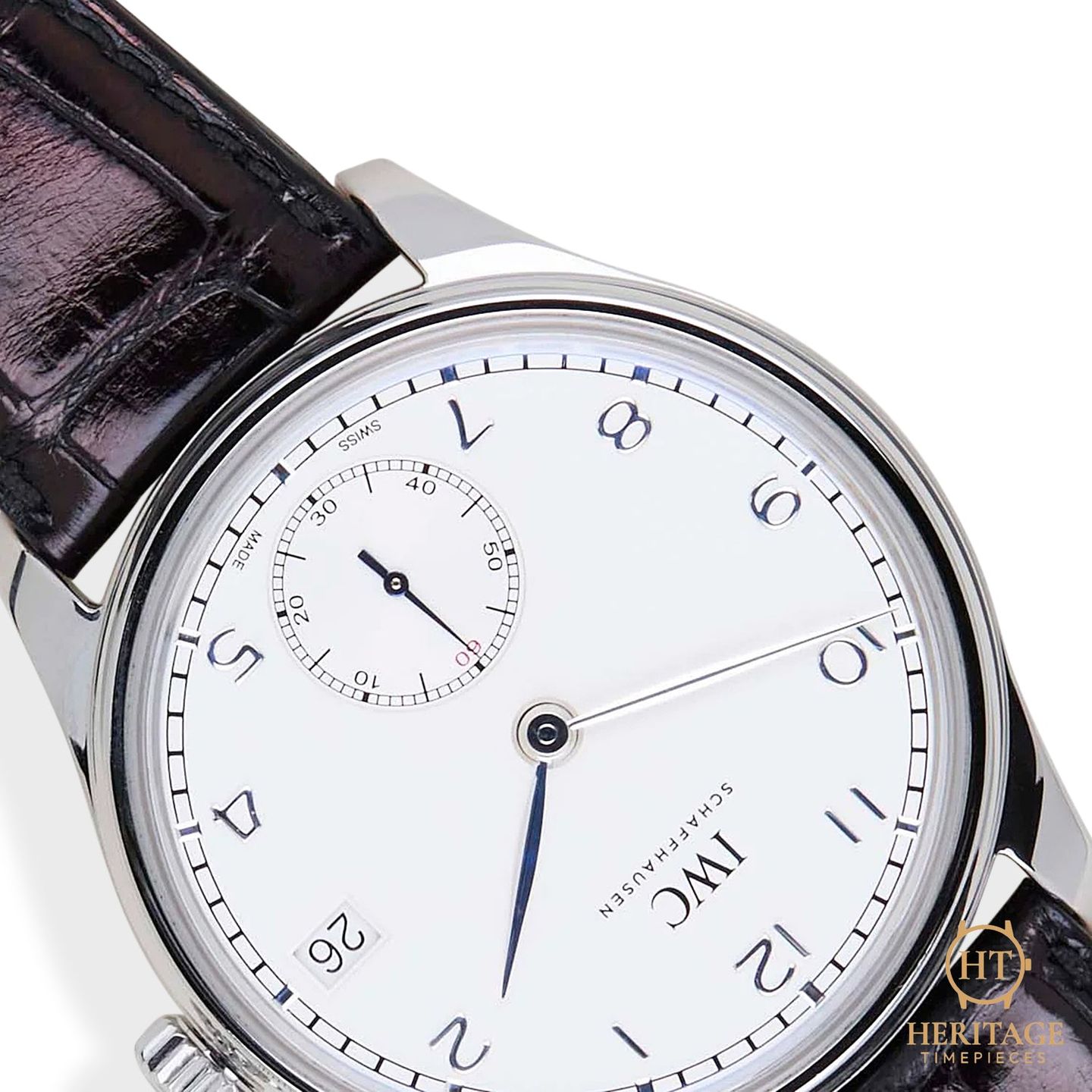 IWC Portuguese Hand-Wound IW510203 (Unknown (random serial)) - White dial 43 mm Steel case (4/8)