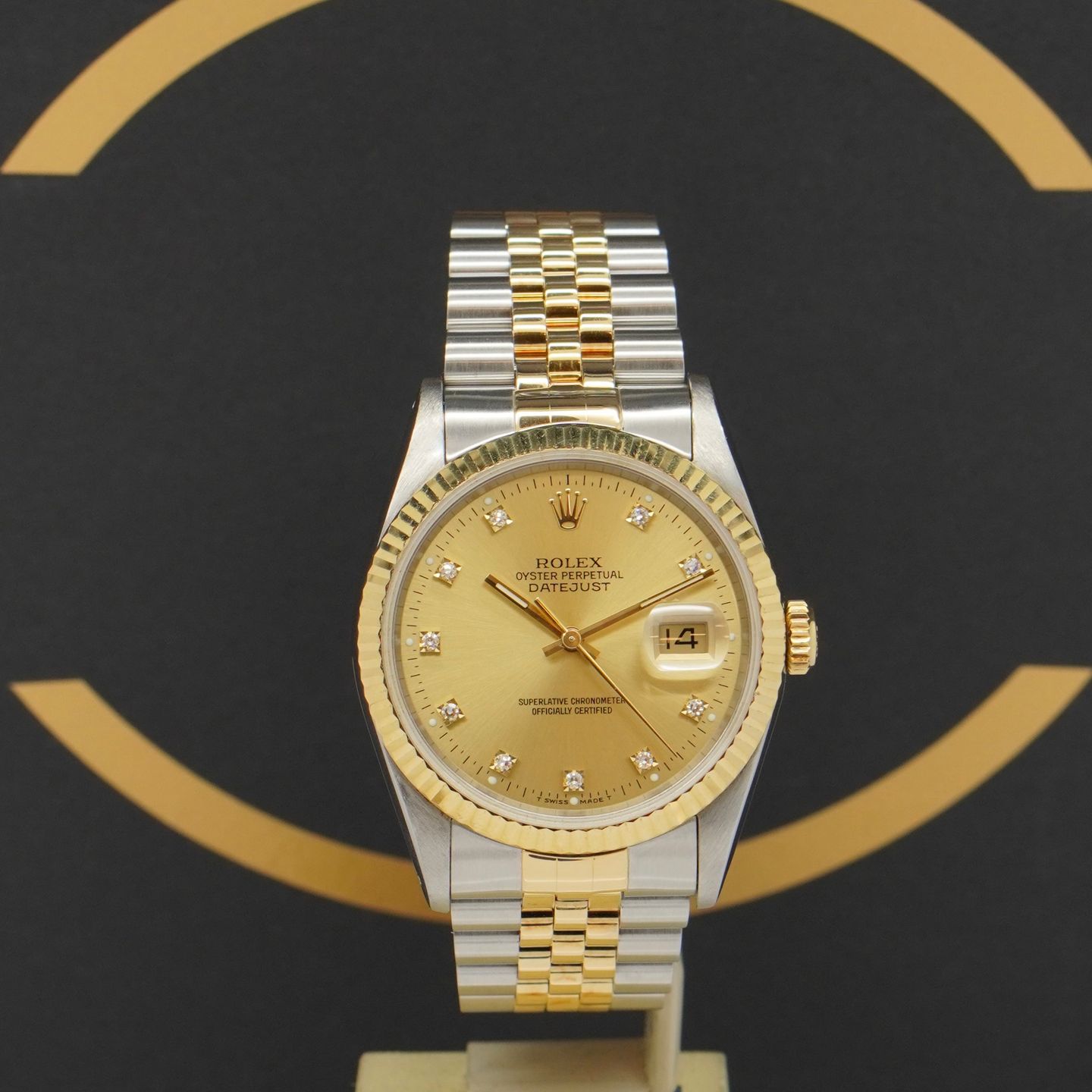 Rolex Datejust 36 16233 (1994) - Goud wijzerplaat 36mm Goud/Staal (1/5)