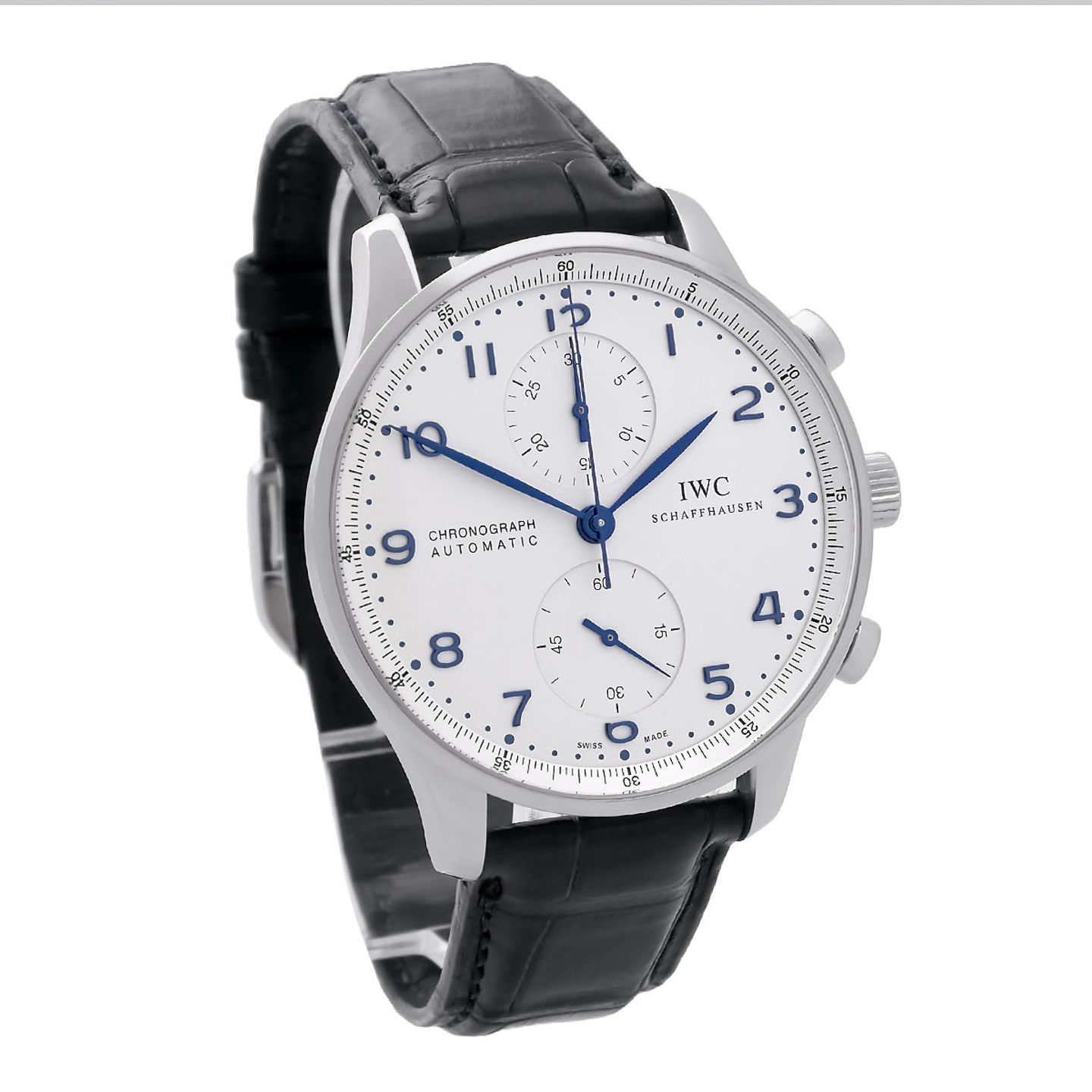IWC Portuguese Chronograph IW371417 (2011) - Silver dial 41 mm Steel case (3/8)