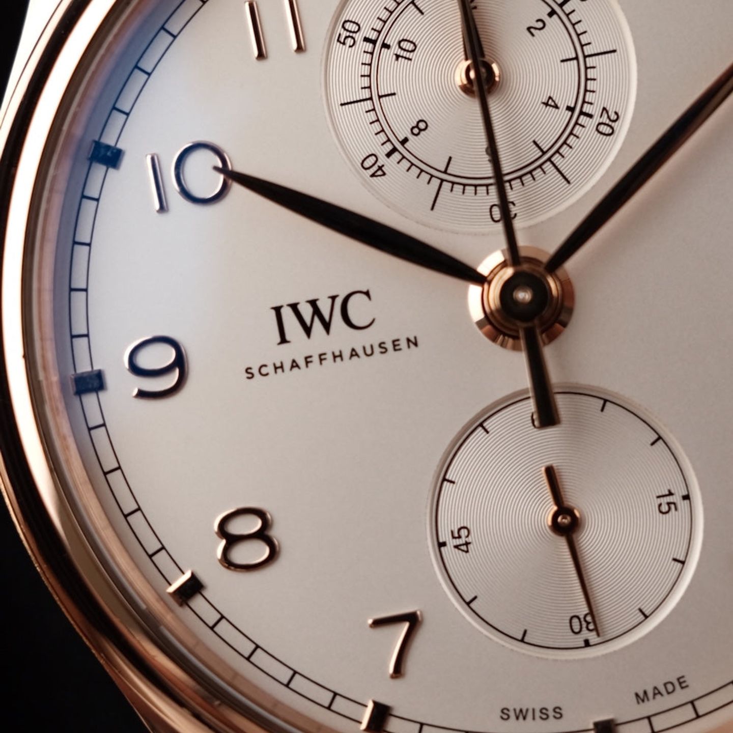 IWC Portuguese Chronograph IW390301 (2018) - Wit wijzerplaat 42mm Roodgoud (6/8)