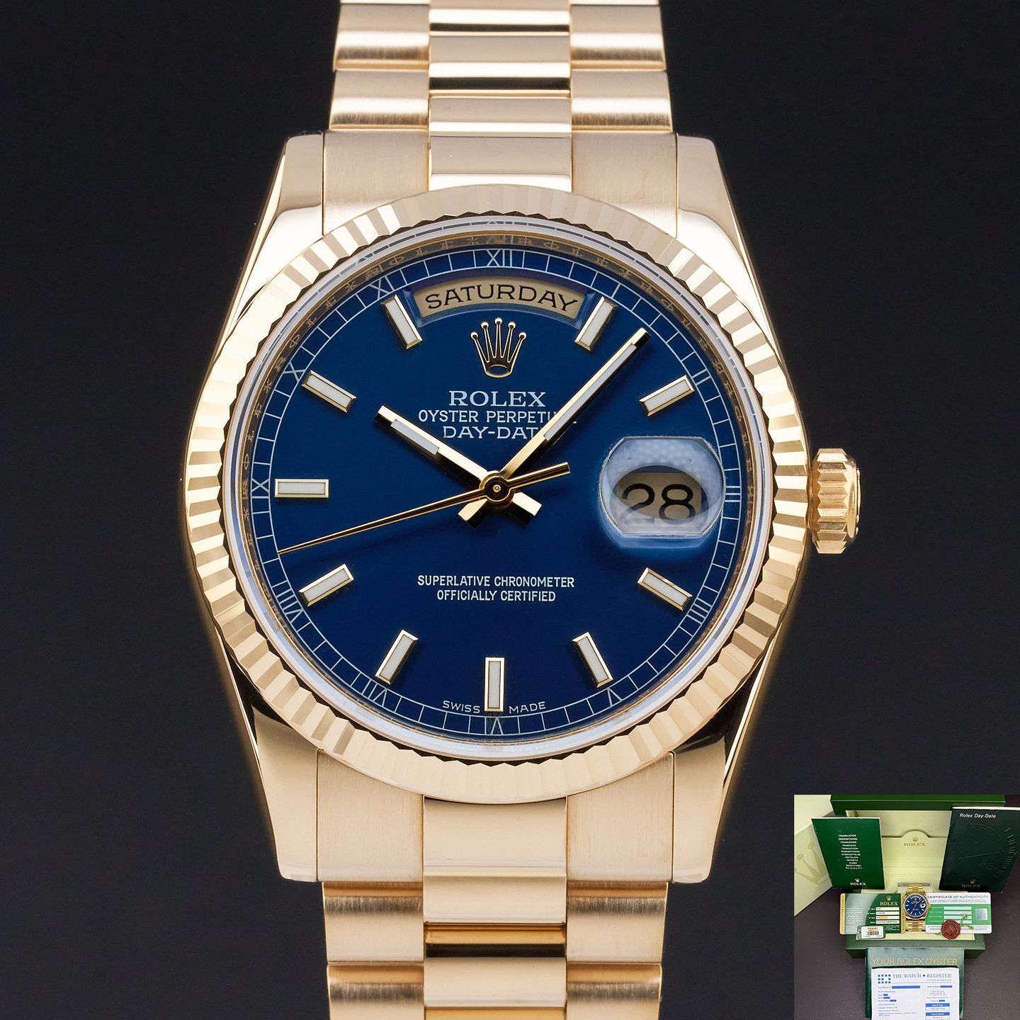 Rolex Day-Date 36 118238 (2009) - 36 mm Yellow Gold case (1/8)