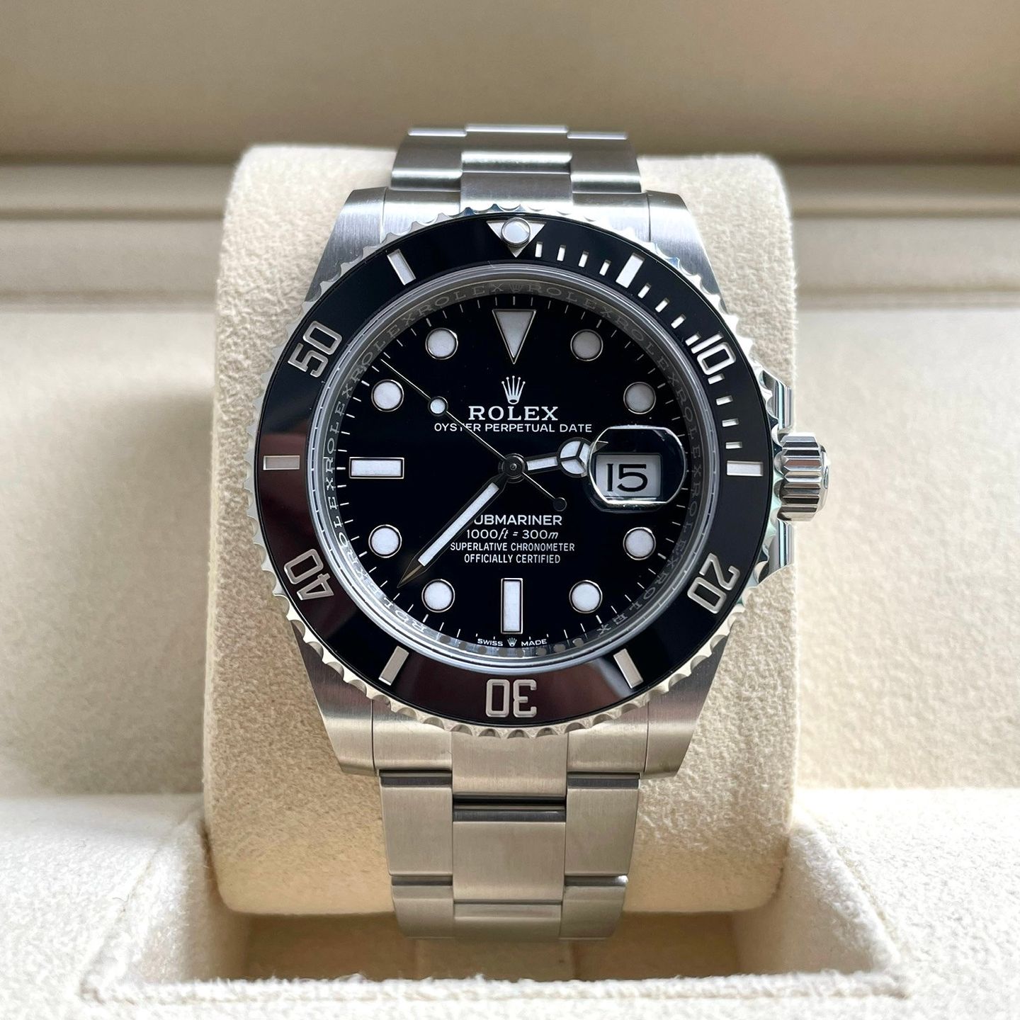 Rolex Submariner Date 126610LN (2020) - Zwart wijzerplaat 40mm Staal (1/8)