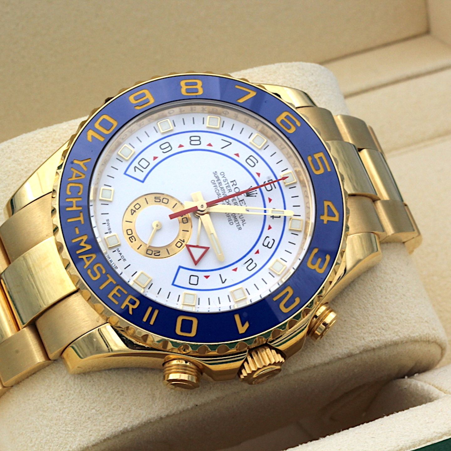 Rolex Yacht-Master II 116688 (2009) - White dial 44 mm Yellow Gold case (1/5)