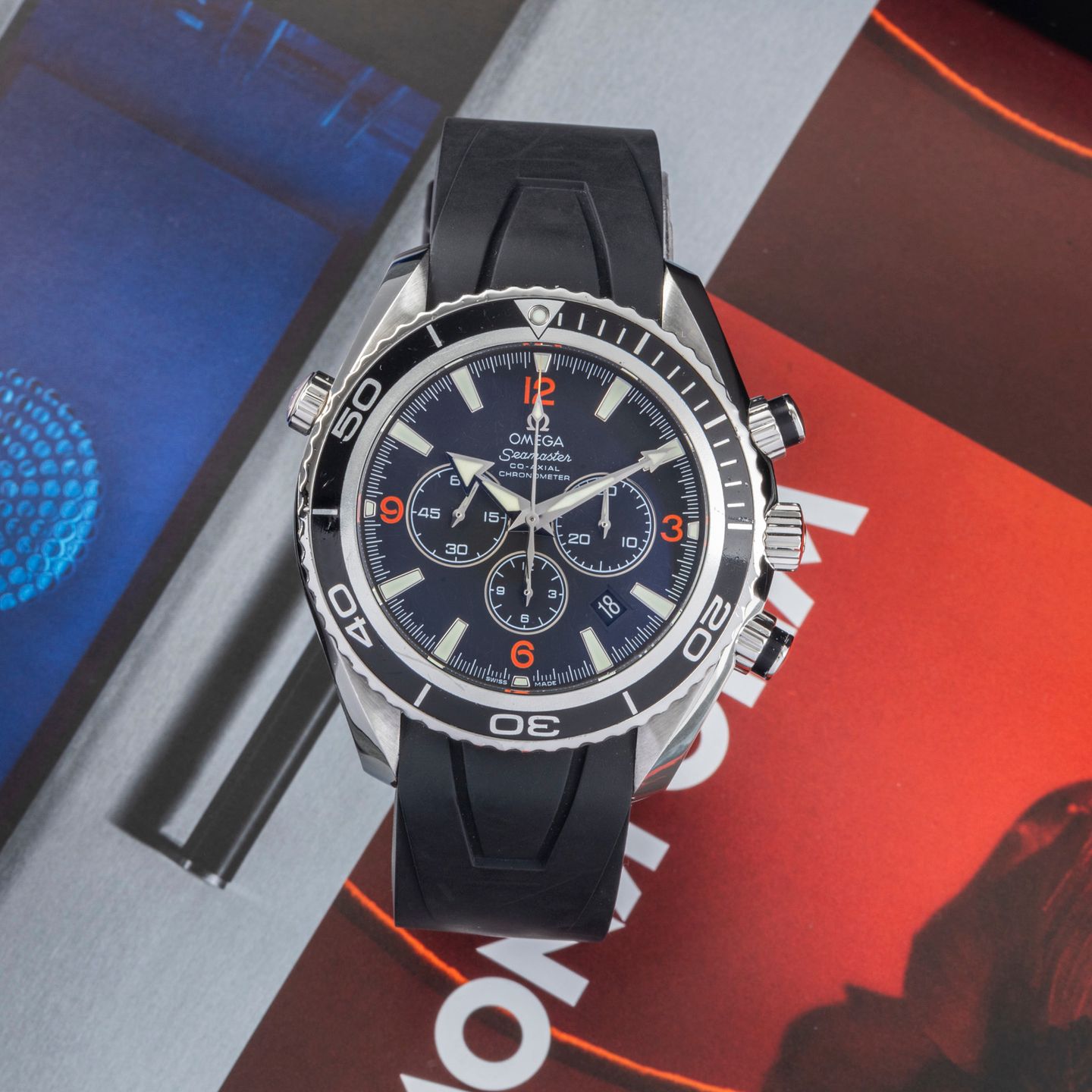 Omega Seamaster Planet Ocean Chronograph 2210.51.00 (2006) - Black dial 46 mm Steel case (1/8)