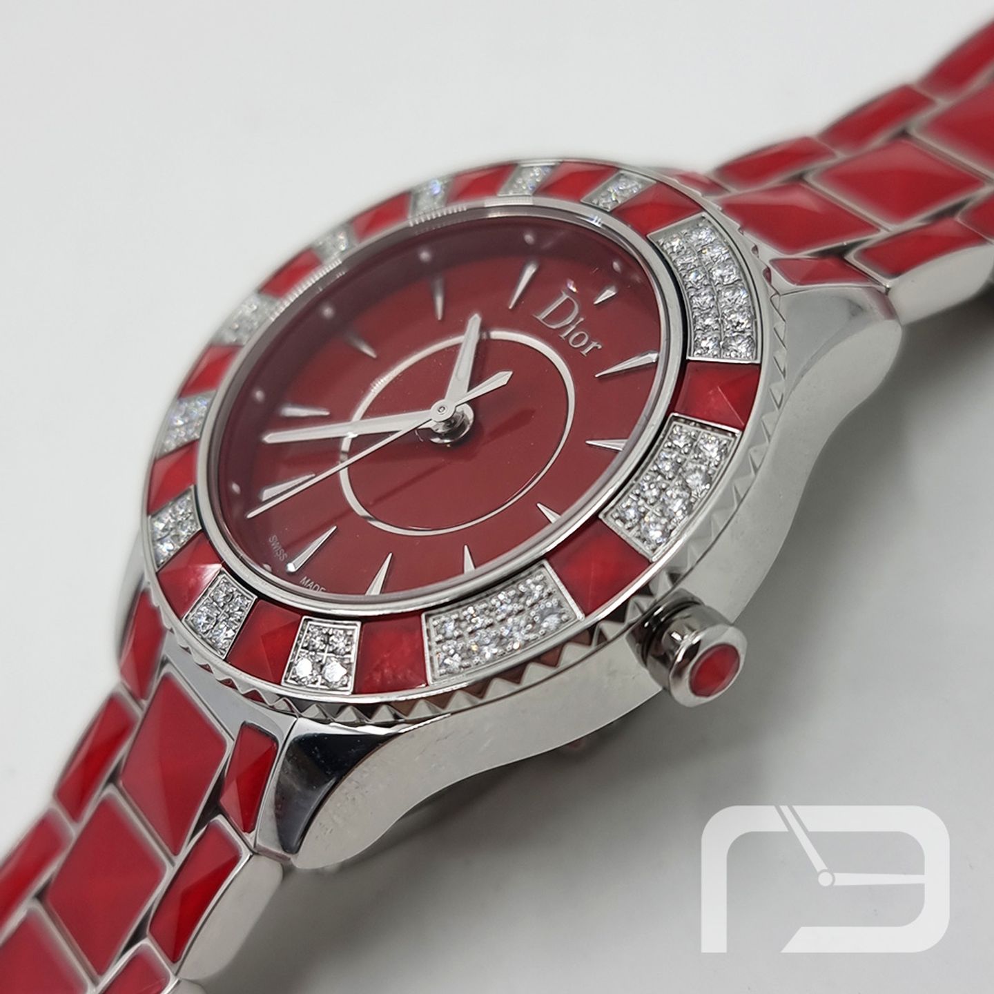 Dior Christal CD143114M001 (2024) - Rood wijzerplaat 33mm Staal (3/8)