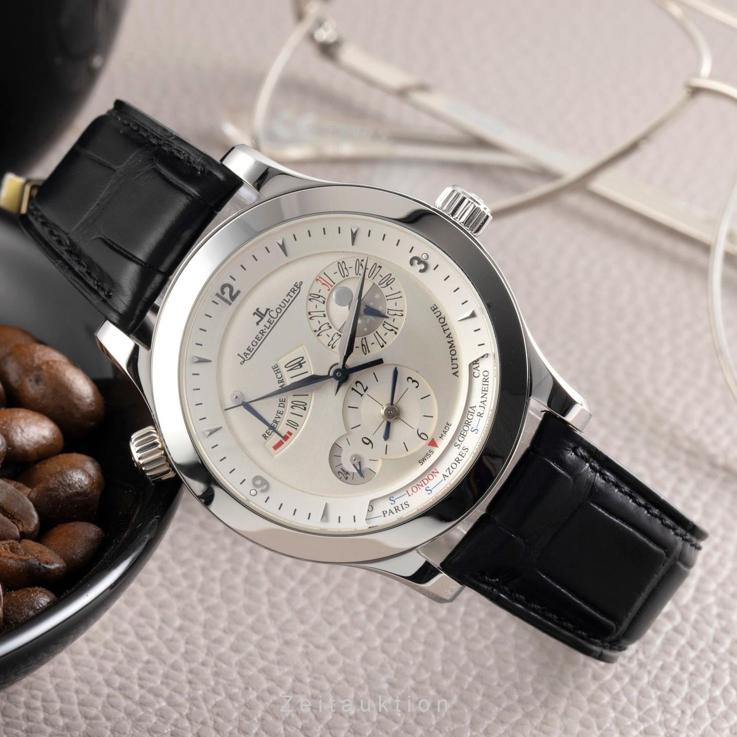 Jaeger-LeCoultre Master Geographic Q1508420 (Unknown (random serial)) - Silver dial 40 mm Steel case (2/8)