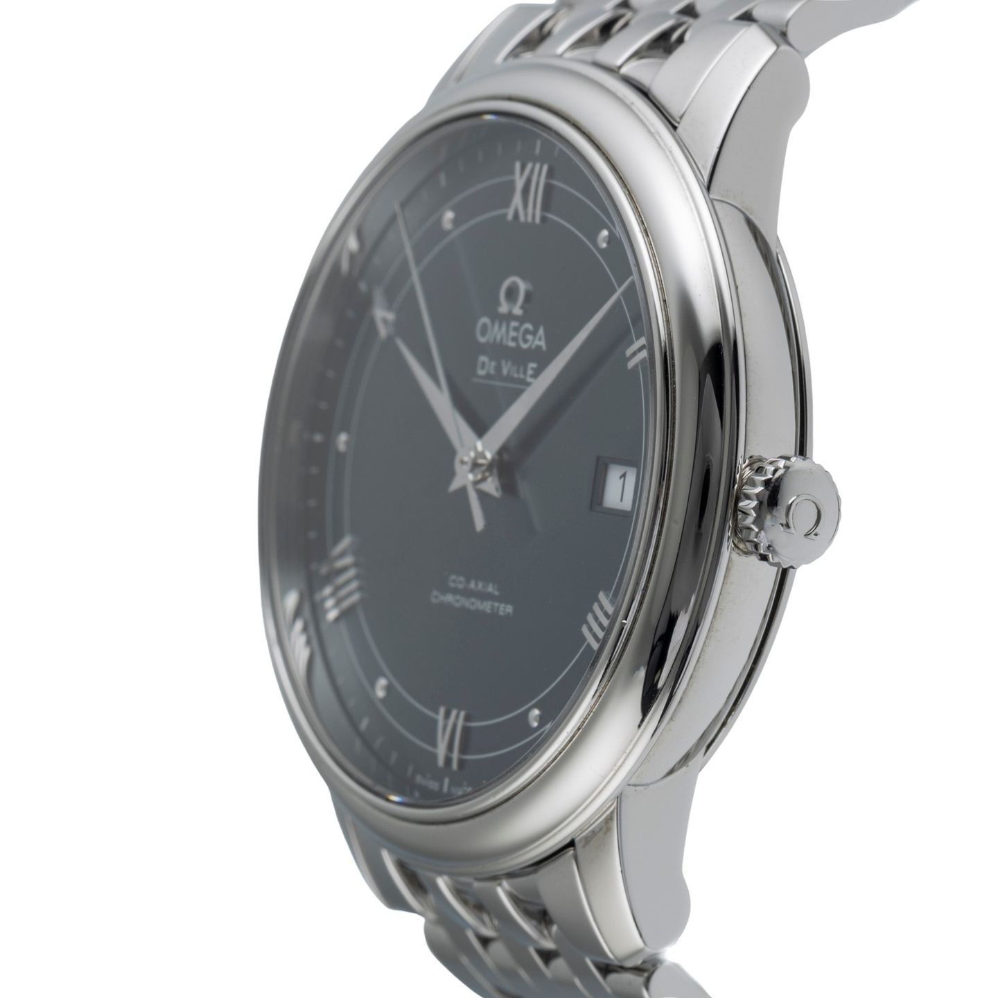 Omega De Ville Prestige 424.10.40.20.03.002 (2007) - Blauw wijzerplaat 40mm Staal (6/8)