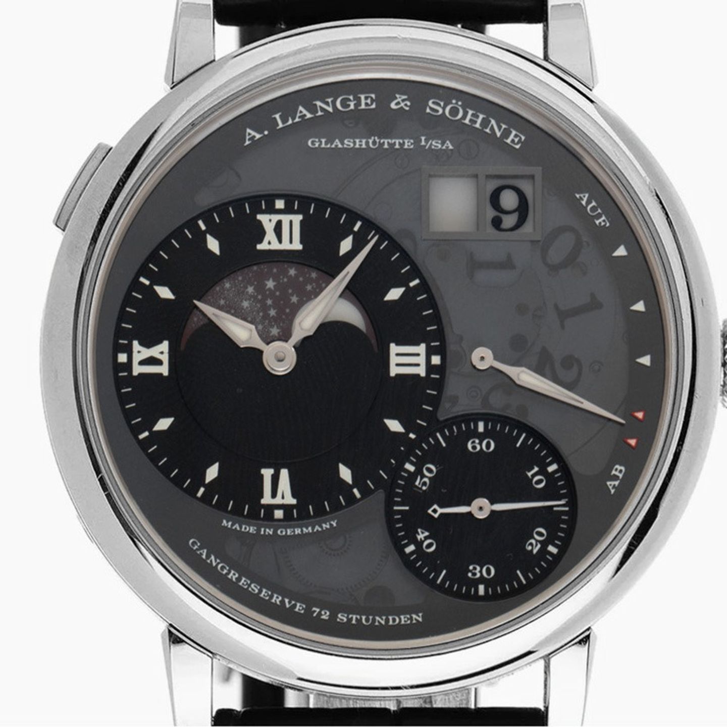 A. Lange & Söhne Grand Lange 1 139.035 (2017) - Zwart wijzerplaat 41mm Platina (1/7)
