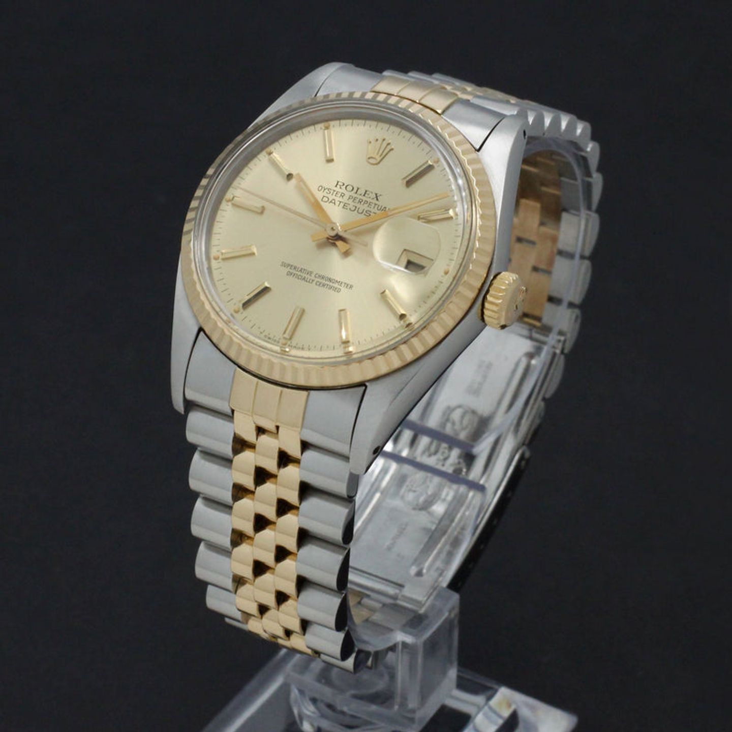 Rolex Datejust 36 16013 (1986) - Goud wijzerplaat 36mm Goud/Staal (2/7)