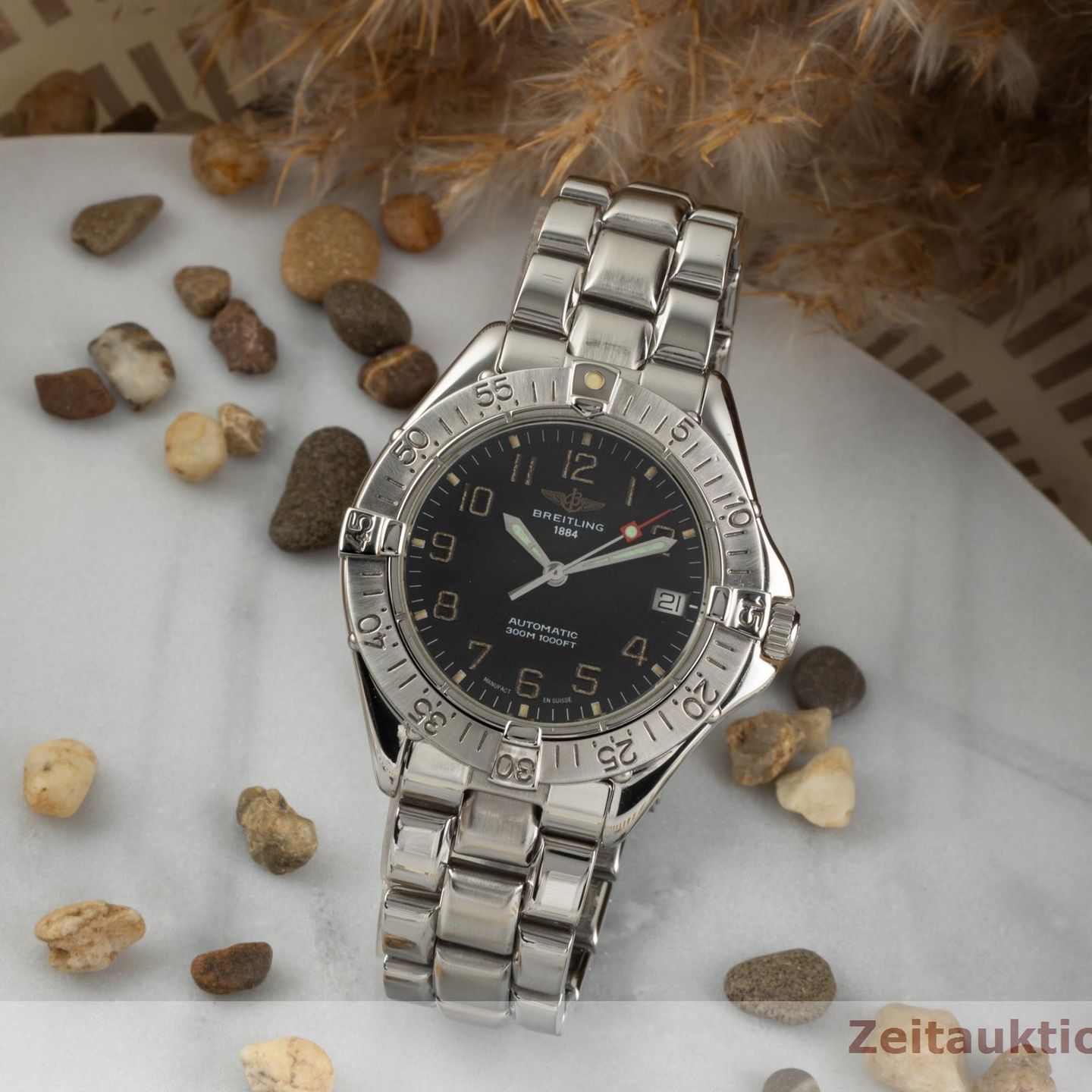 Breitling Colt Automatic A17035 (Unknown (random serial)) - Grey dial 38 mm Steel case (1/8)