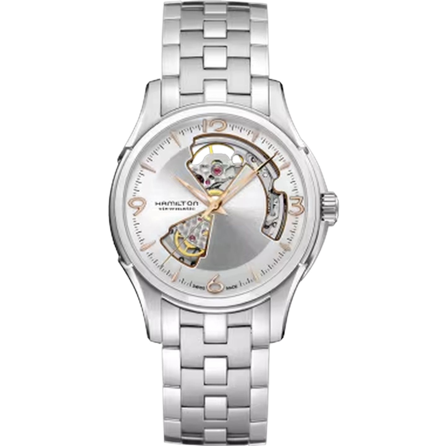 Hamilton Jazzmaster Open Heart H32565155 (2025) - Zilver wijzerplaat 40mm Staal (1/1)