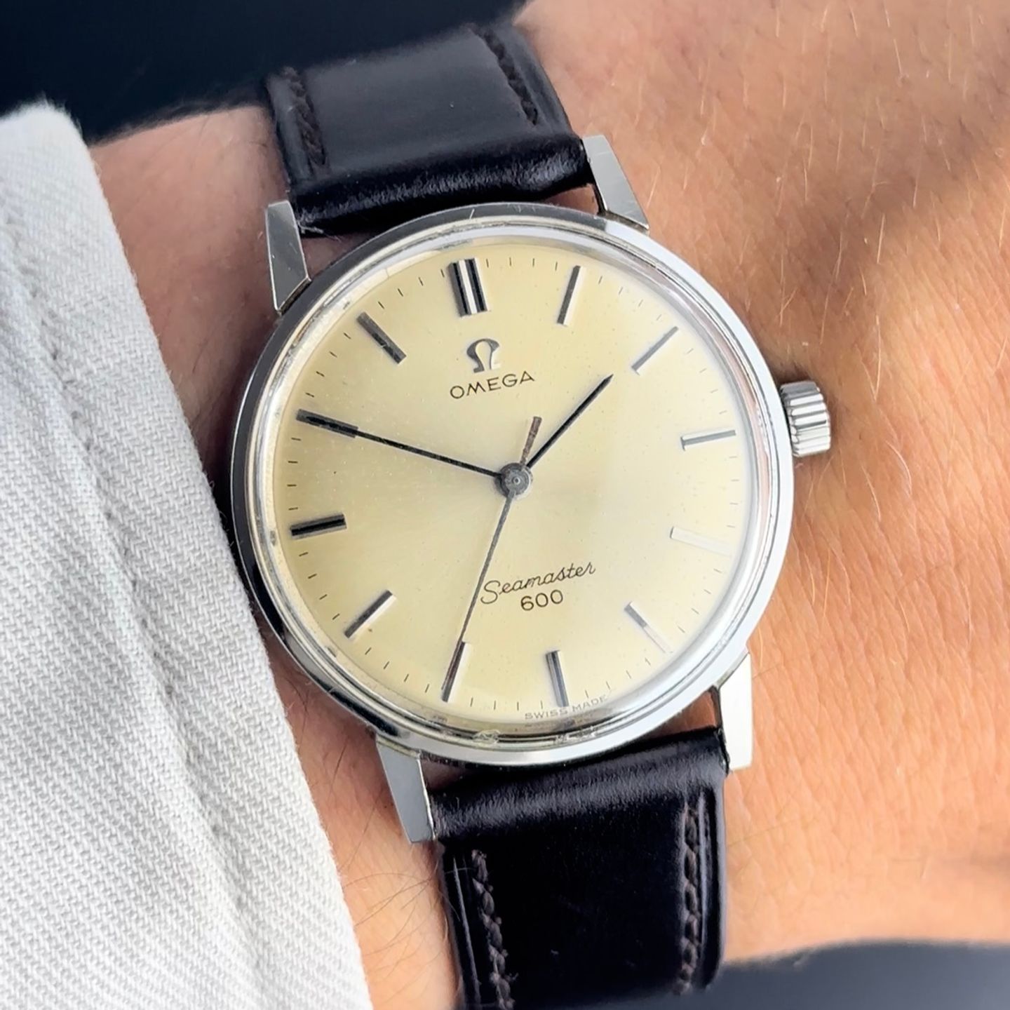 Omega Seamaster 135.011 (1966) - White dial 34 mm Steel case (2/8)