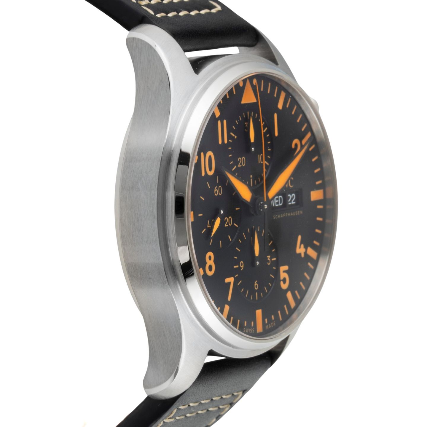 IWC Pilot Chronograph IW377730 (Onbekend (willekeurig serienummer)) - Zwart wijzerplaat 43mm Staal (7/8)