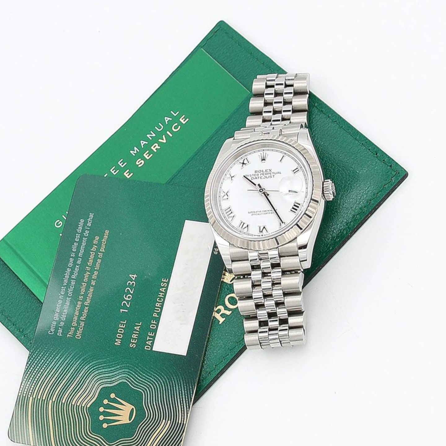Rolex Datejust 36 126234 (Onbekend (willekeurig serienummer)) - Wit wijzerplaat 36mm Staal (3/8)