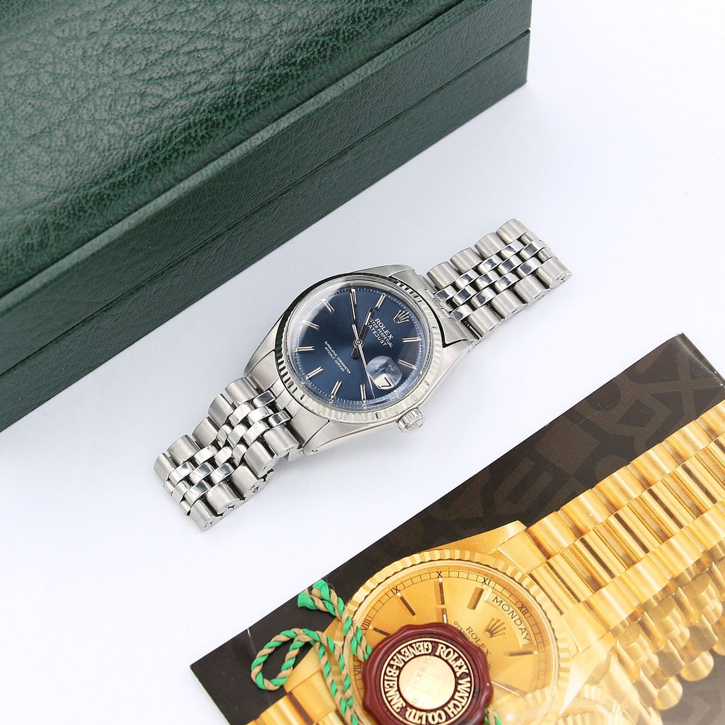 Rolex Datejust 1601 (Unknown (random serial)) - Blue dial 36 mm Steel case (2/6)