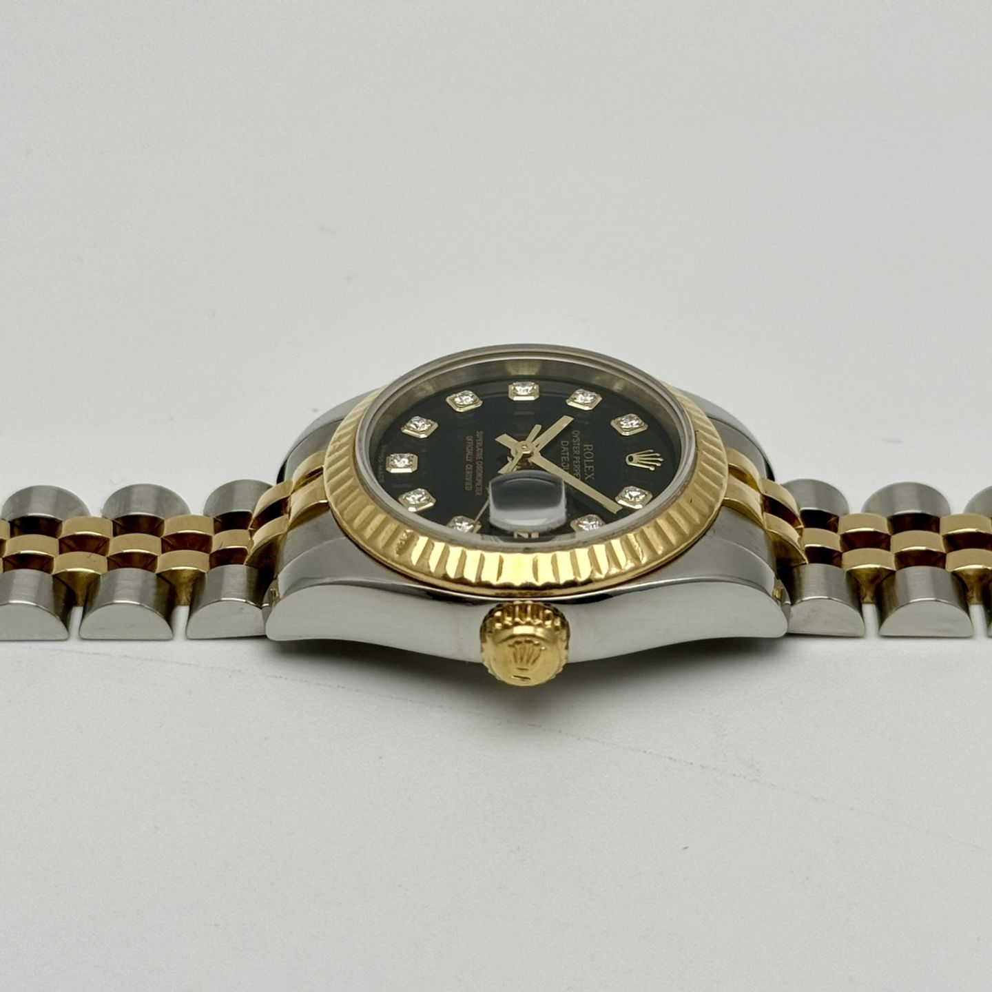 Rolex Lady-Datejust 179173 (2004) - Black dial 26 mm Gold/Steel case (3/10)