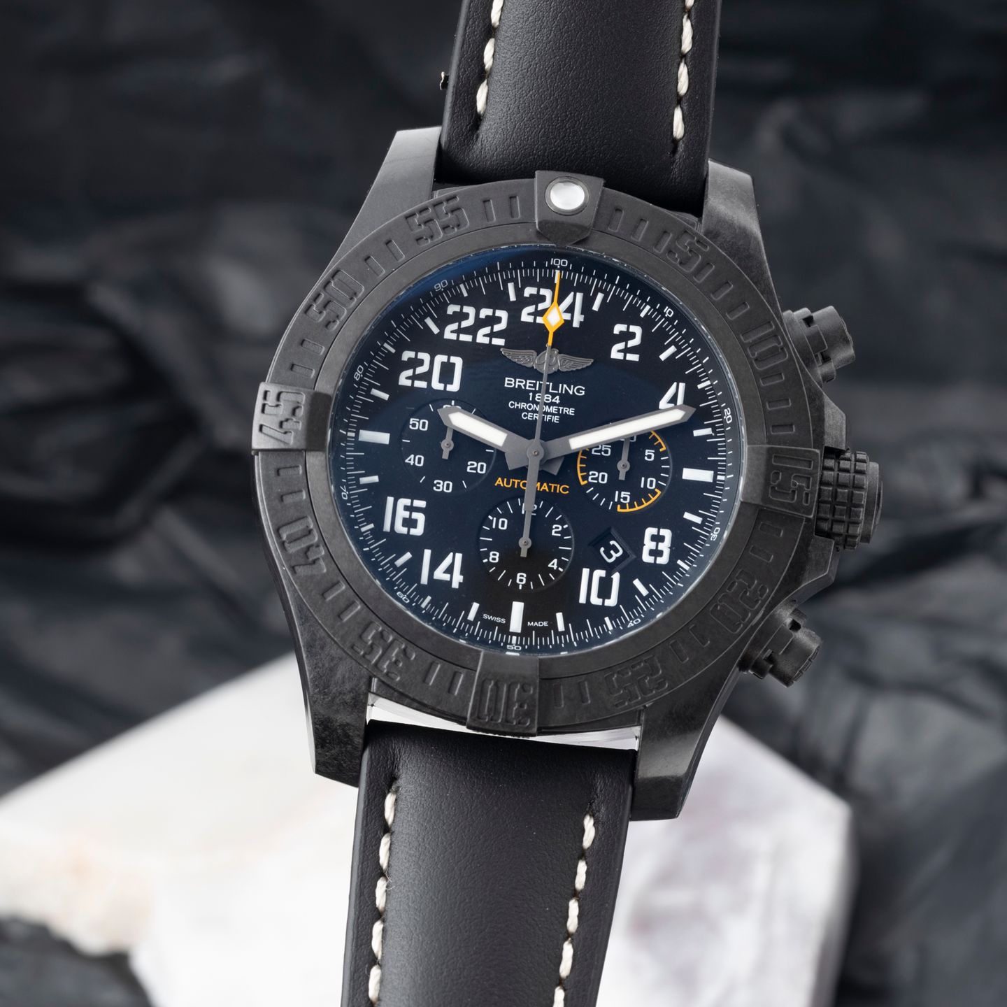 Breitling Avenger Hurricane XB1210E4/BE89 (Onbekend (willekeurig serienummer)) - Zwart wijzerplaat 50mm Plastic (3/8)