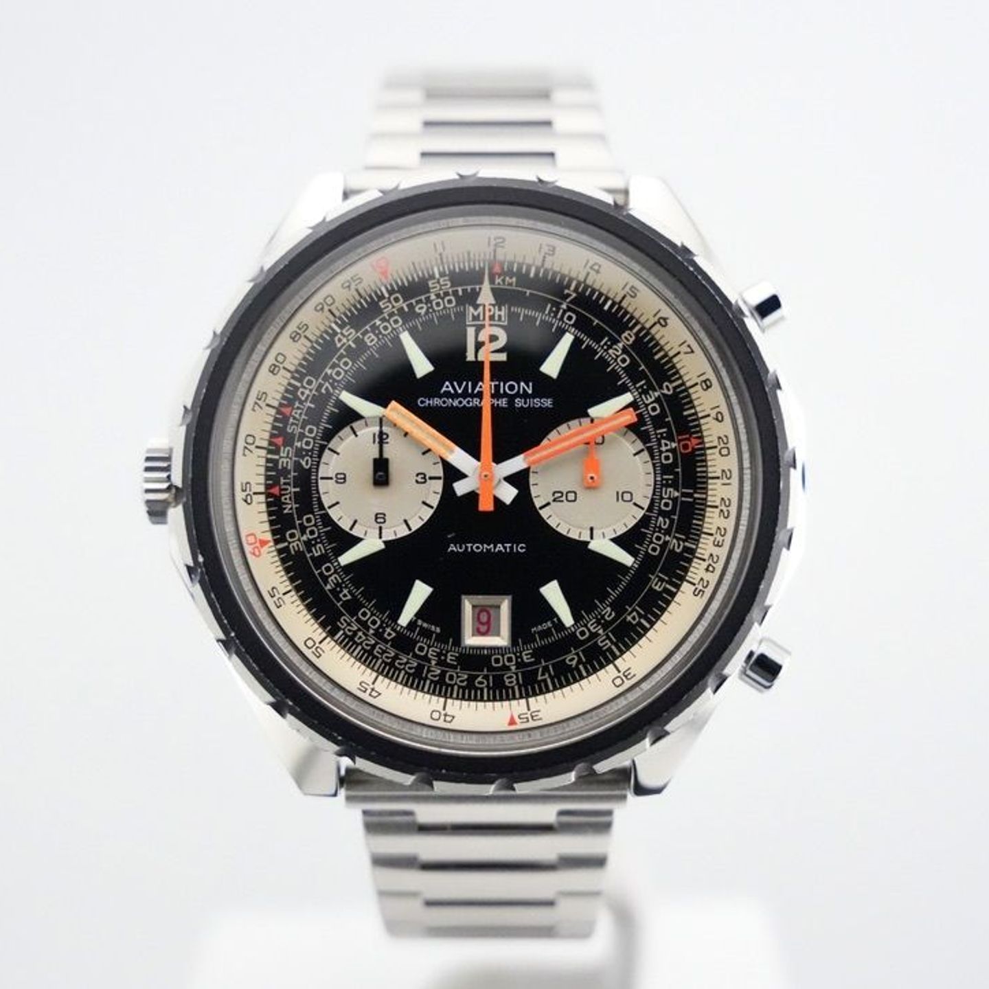 Breitling Chrono-Matic 1806 (Onbekend (willekeurig serienummer)) - Zwart wijzerplaat 48mm Staal (1/8)