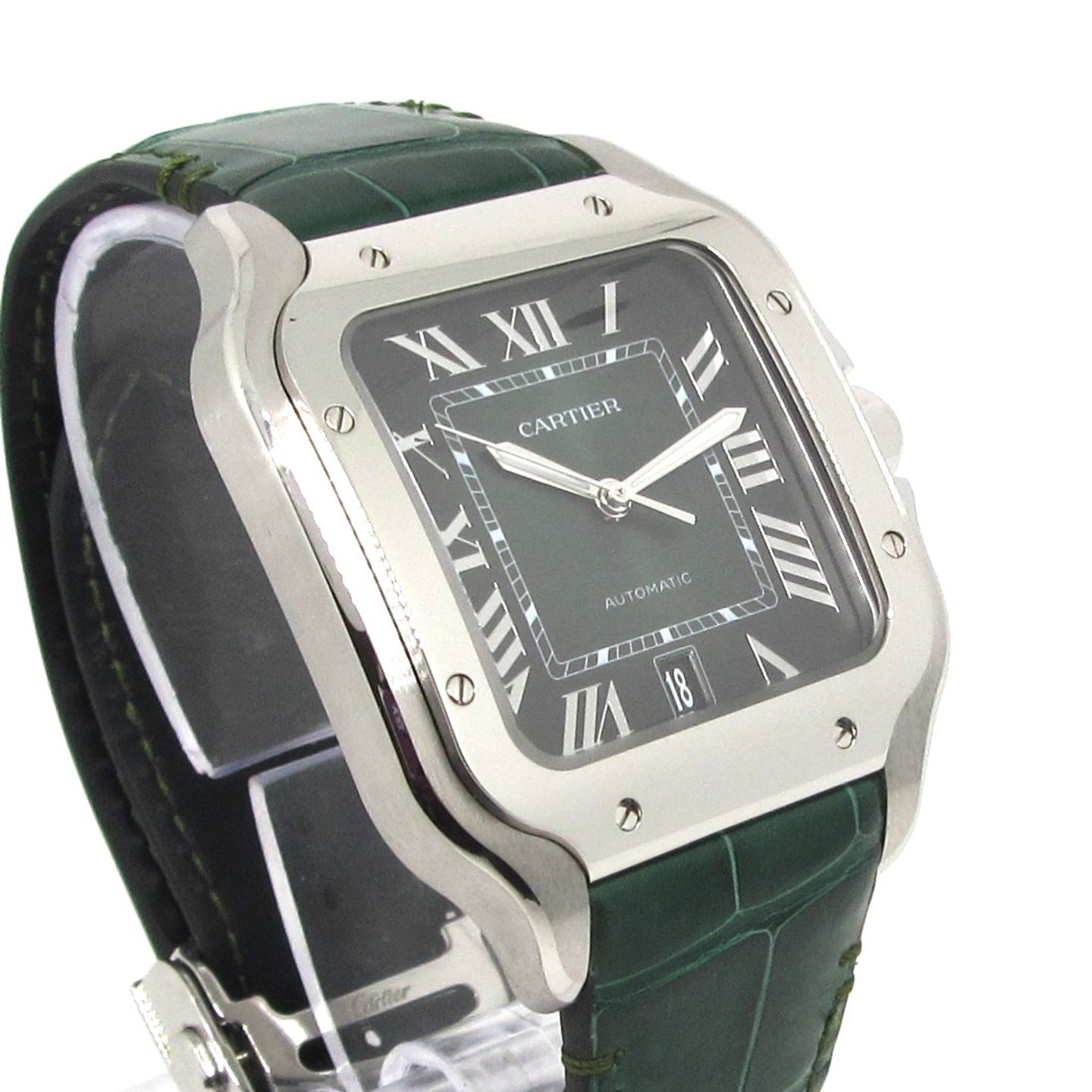 Cartier Santos WSSA0062 (2023) - Green dial 40 mm Steel case (6/6)