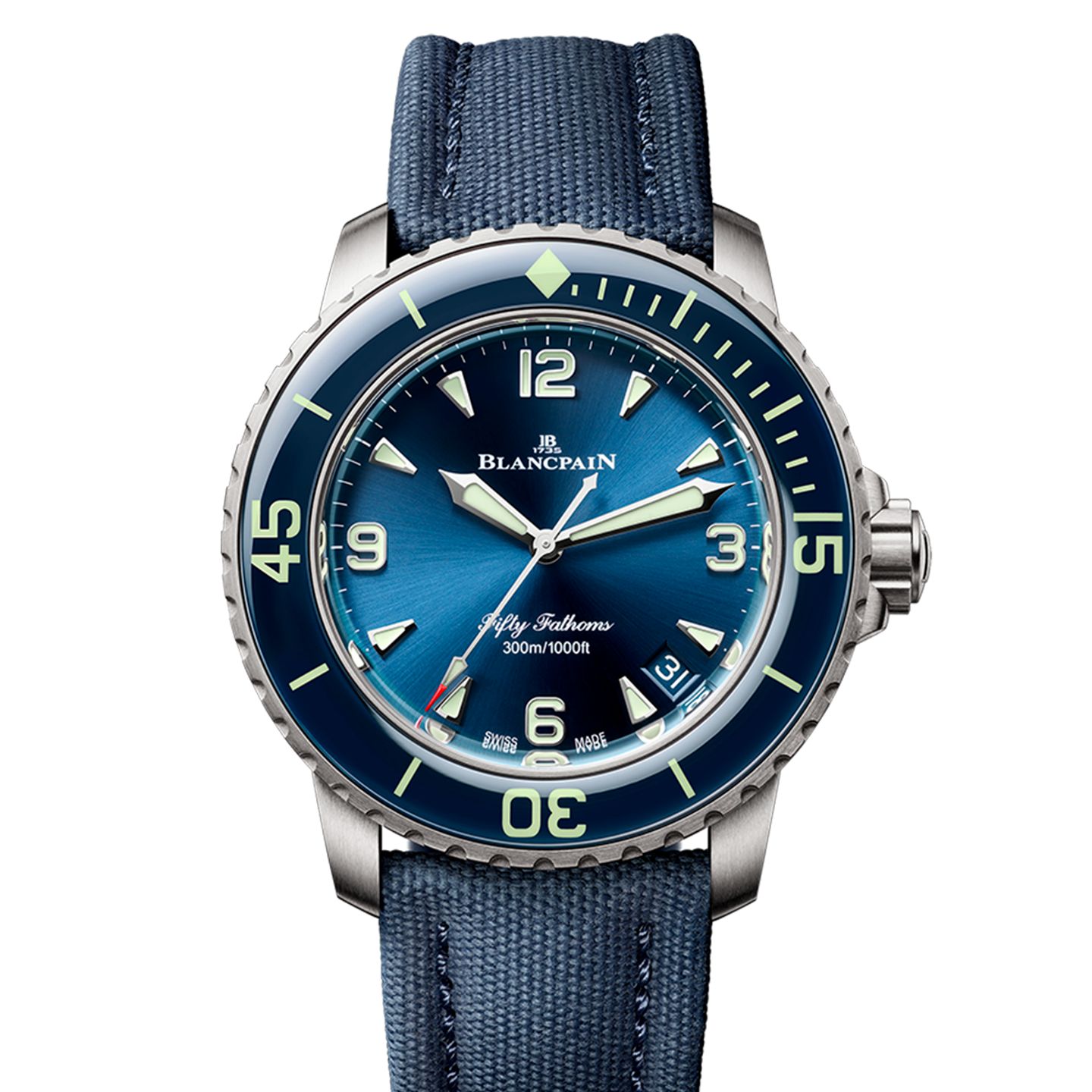 Blancpain Fifty Fathoms 5010-12B40-O52B (2024) - Blue dial 42 mm Titanium case (1/1)