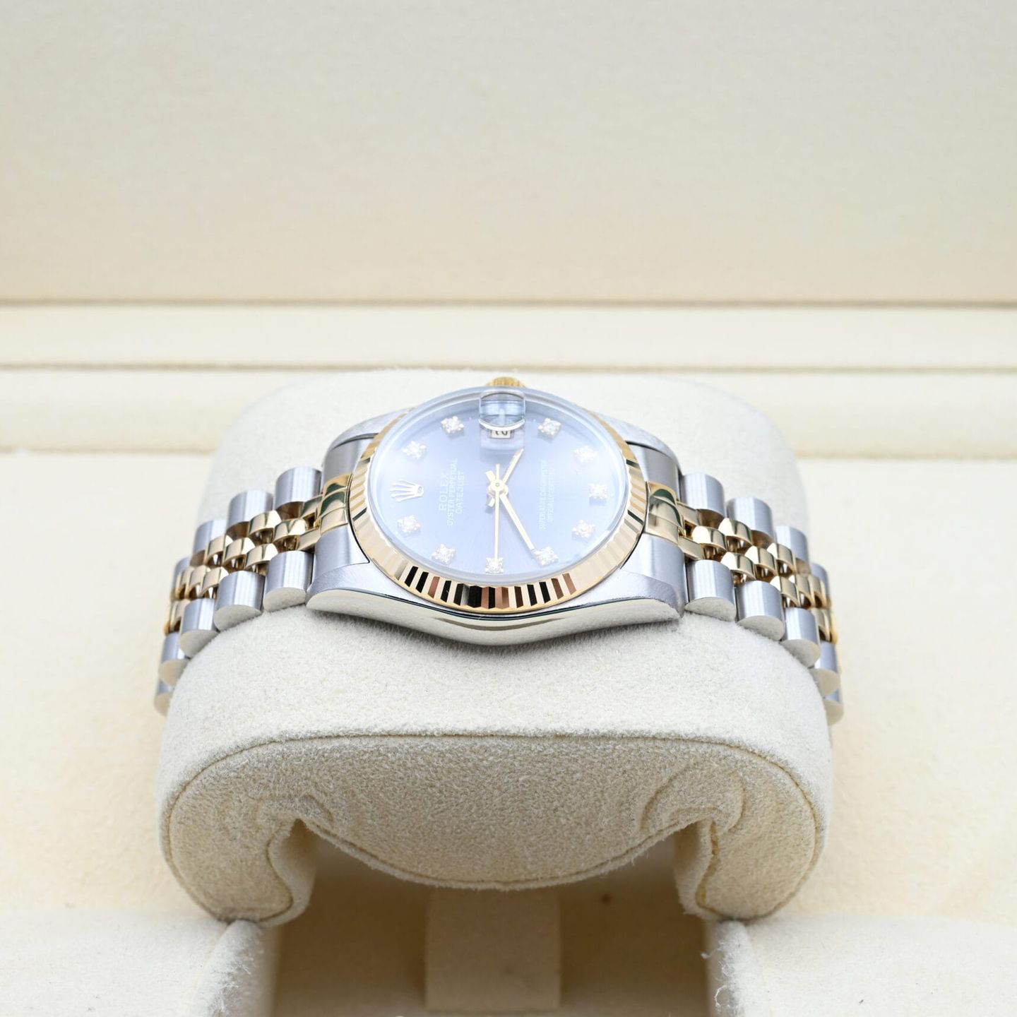 Rolex Datejust 31 68273 (1994) - Blue dial 31 mm Gold/Steel case (3/7)