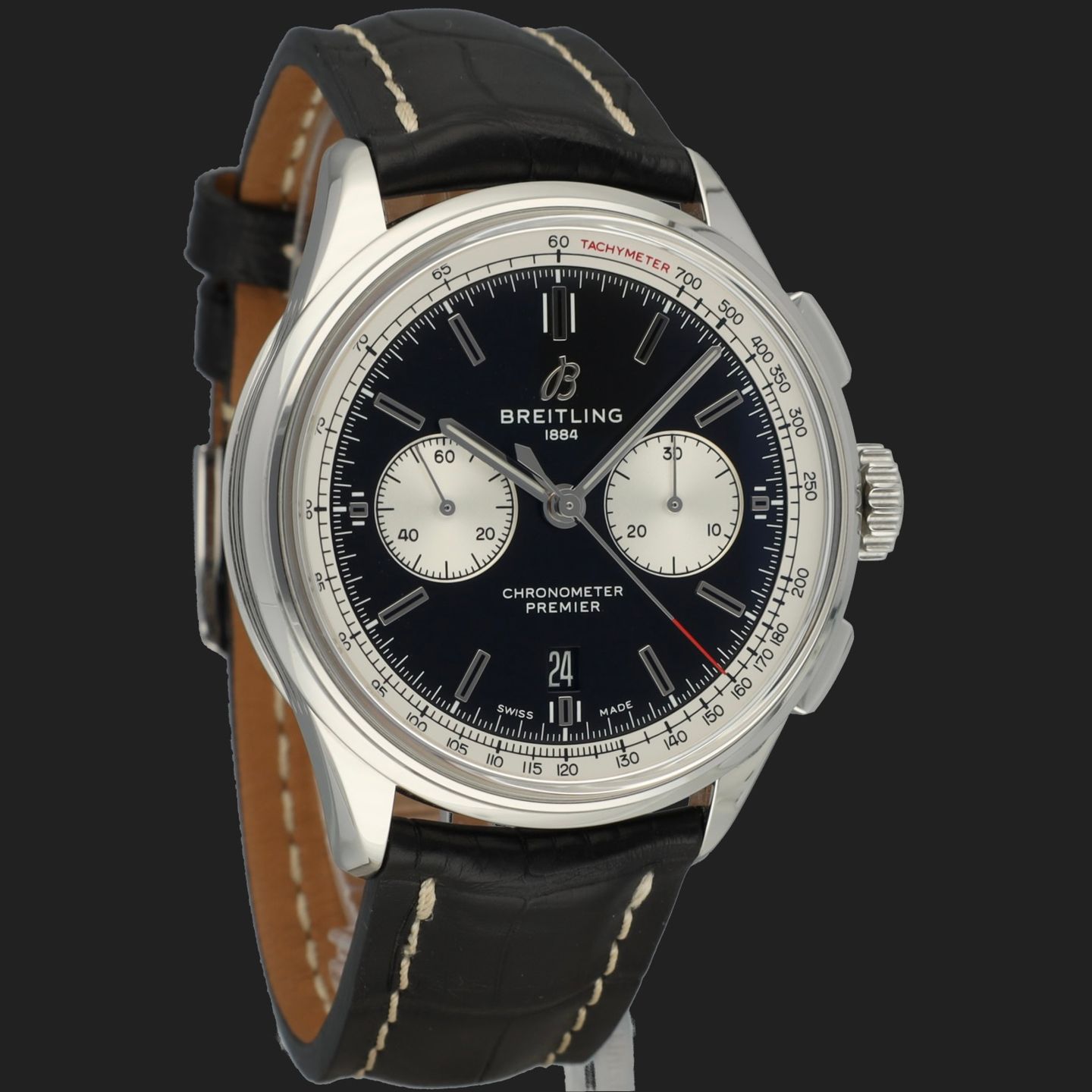 Breitling Premier AB0118371B1P2 (2021) - Zwart wijzerplaat 42mm Staal (4/8)