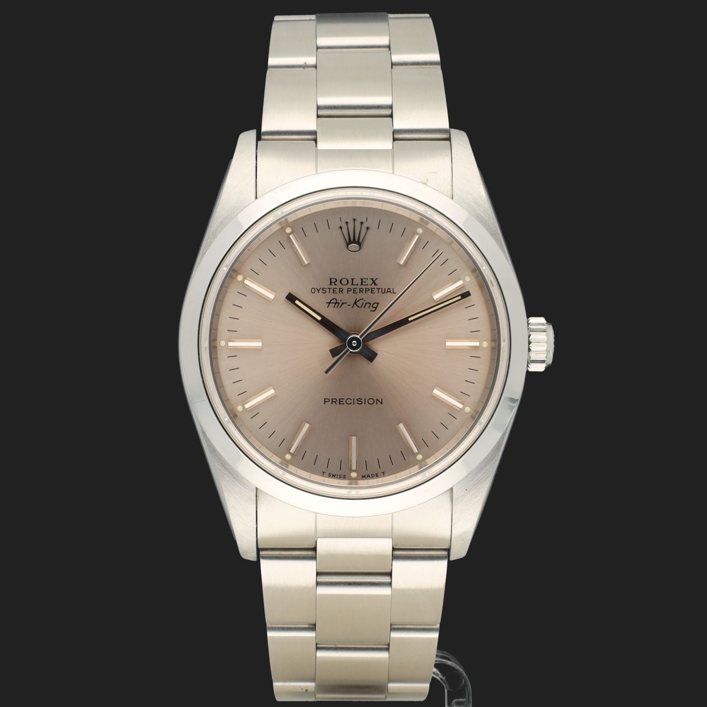 Rolex Air-King 14000 (1994) - Zilver wijzerplaat 34mm Staal (3/8)