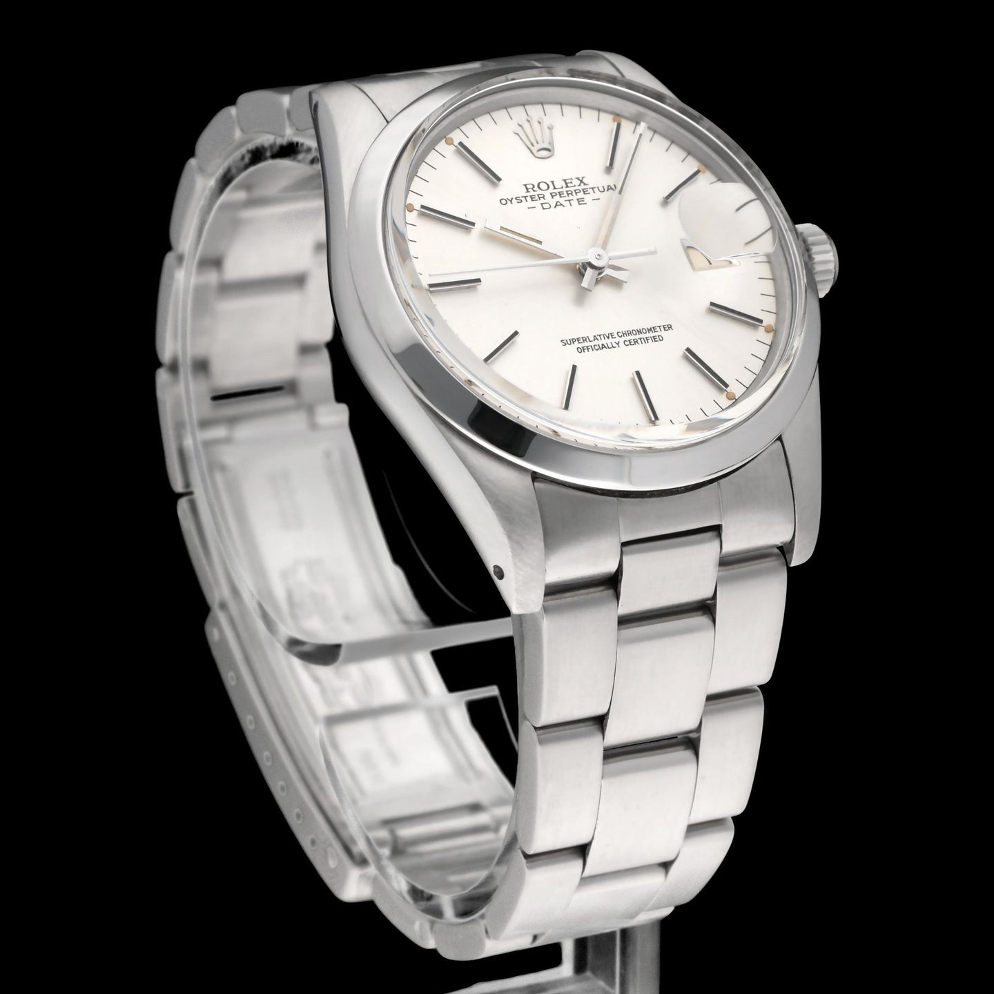 Rolex Oyster Perpetual Date 15000 (1981) - Silver dial 34 mm Steel case (5/7)