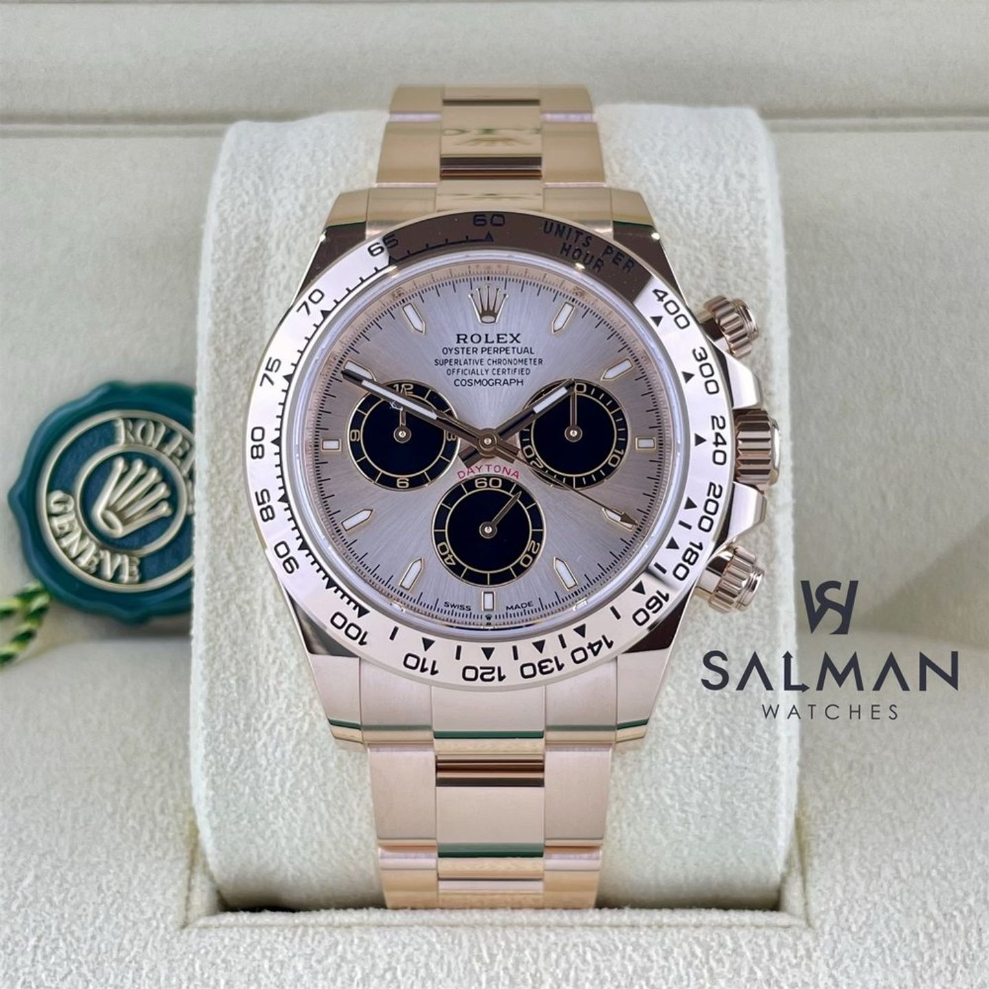 Rolex Daytona 126505 (2024) - Roze wijzerplaat 40mm Roségoud (1/4)