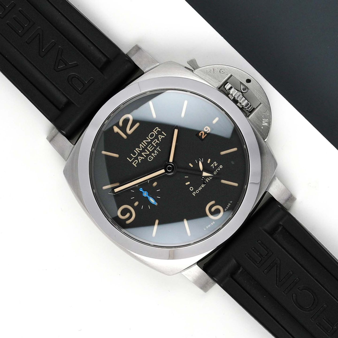 Panerai Luminor 1950 3 Days GMT Power Reserve Automatic PAM01321 (2020) - Black dial 44 mm Steel case (1/7)