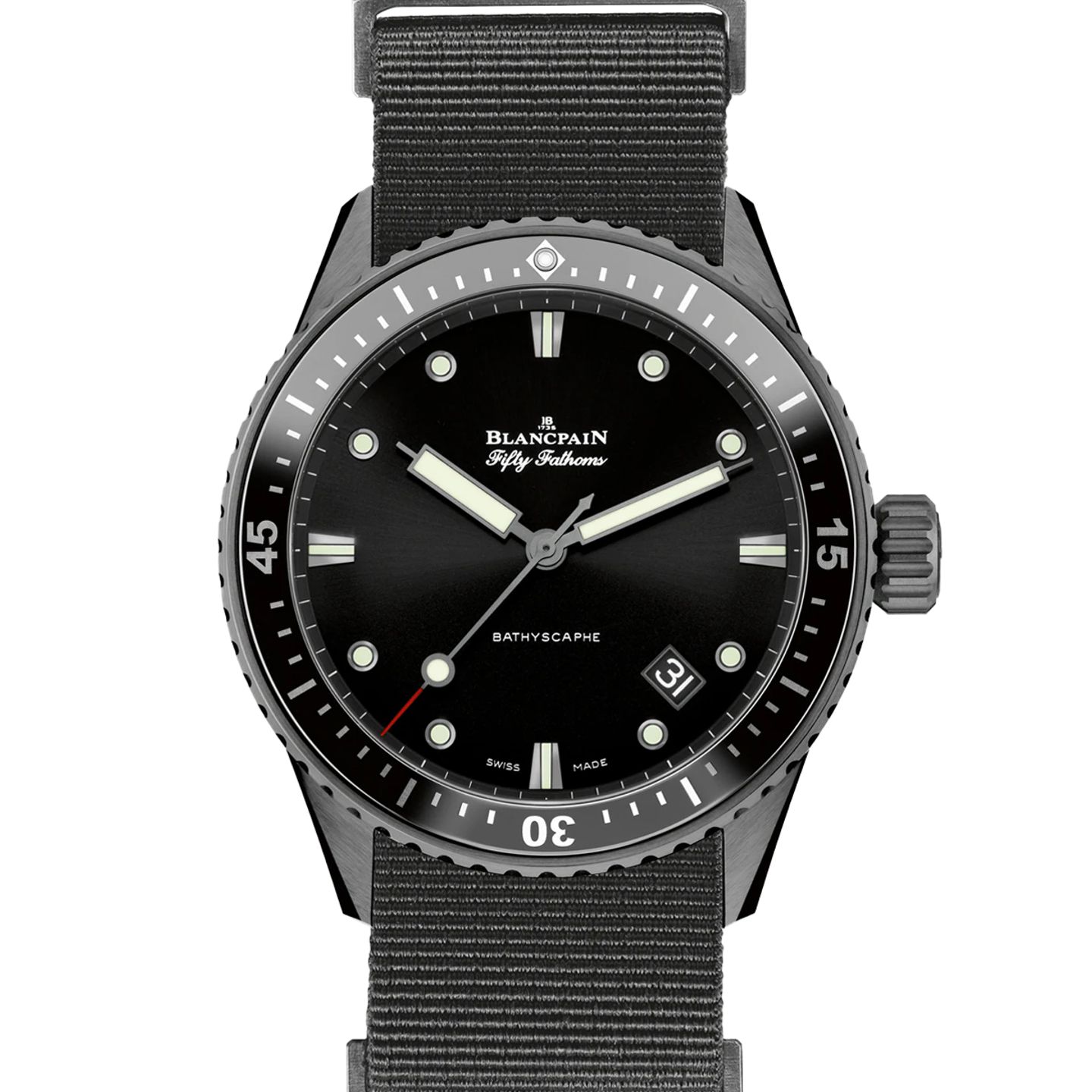 Blancpain Fifty Fathoms Bathyscaphe 5000-0130-NABA (2024) - Black dial 44 mm Ceramic case (2/2)