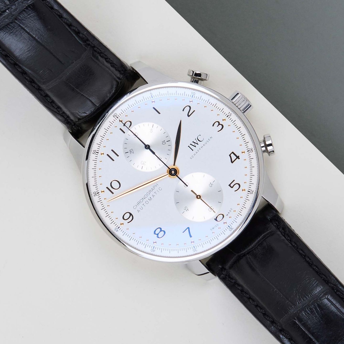 IWC Portuguese Chronograph IW371604 (2022) - Zilver wijzerplaat 41mm Staal (1/8)