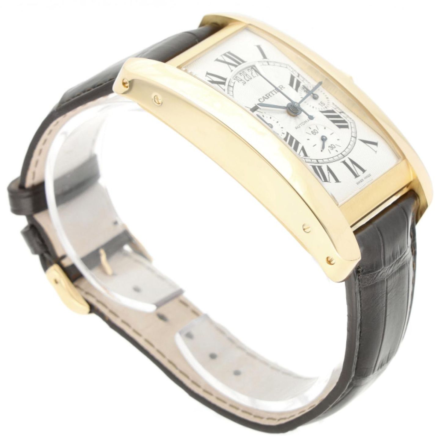 Cartier Tank Américaine W2609256 (2011) - Wit wijzerplaat 52mm Geelgoud (6/8)