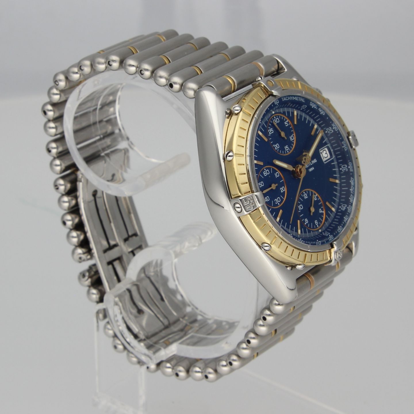 Breitling Chronomat D13048 (2000) - Blue dial 39 mm Steel case (5/8)
