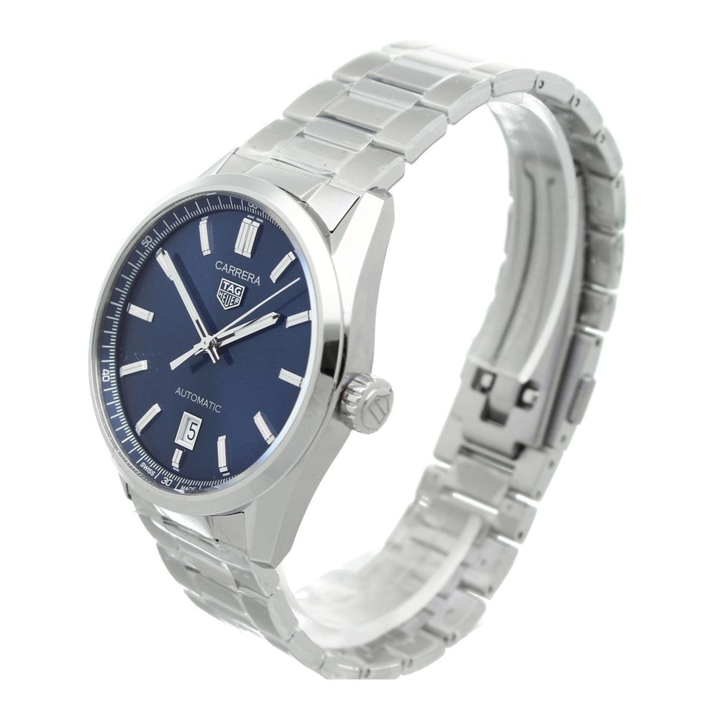 TAG Heuer Carrera Calibre 5 WBN2112.BA0639 (2024) - Blue dial 39 mm Steel case (2/7)