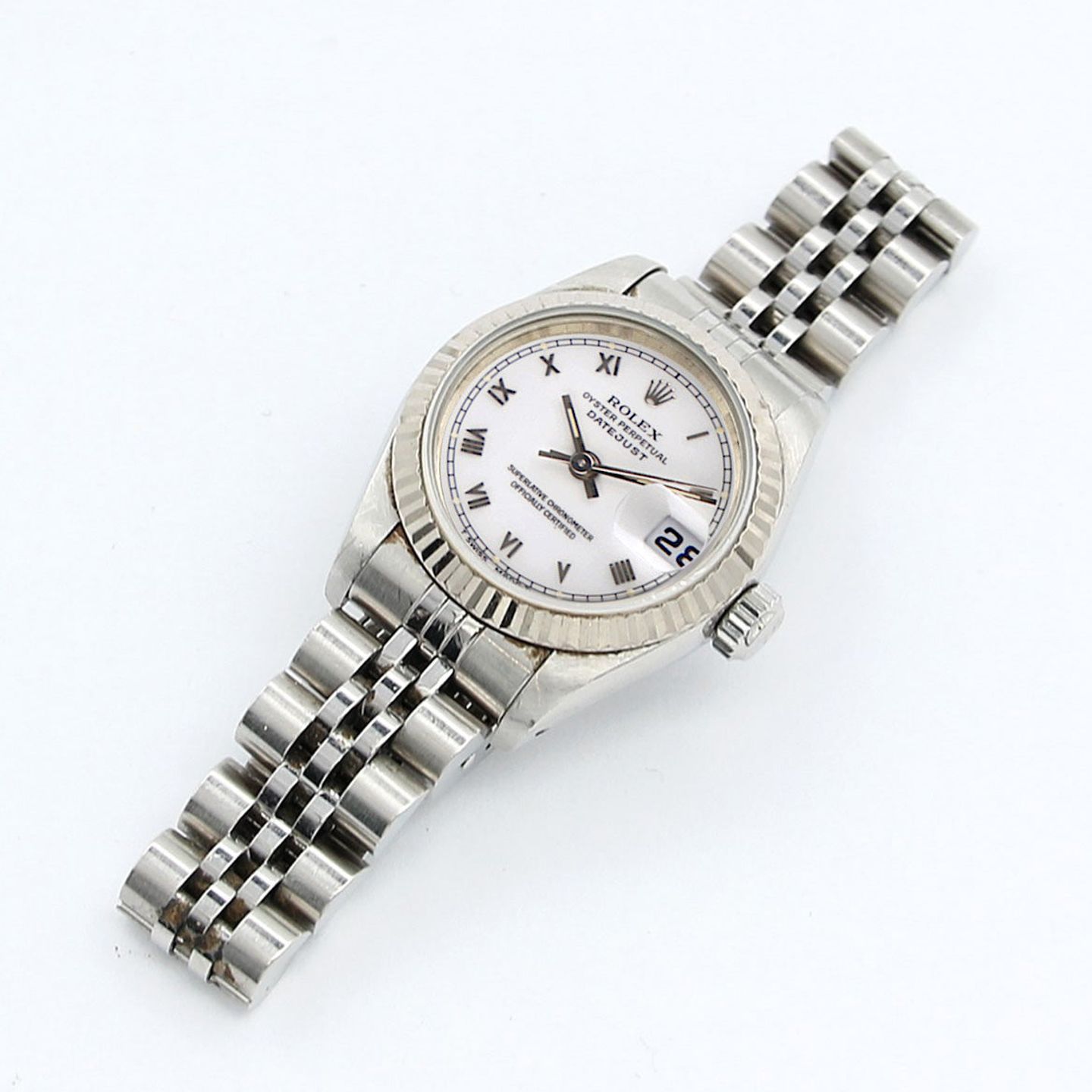 Rolex Lady-Datejust 69174 (Unknown (random serial)) - White dial 26 mm Steel case (4/7)