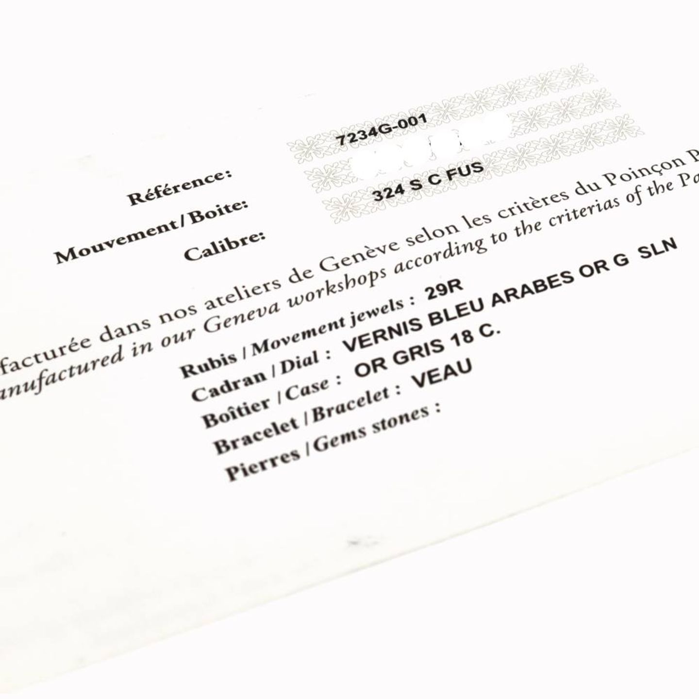 Patek Philippe Calatrava 7234G-001 (2022) - Blue dial 38 mm White Gold case (5/7)