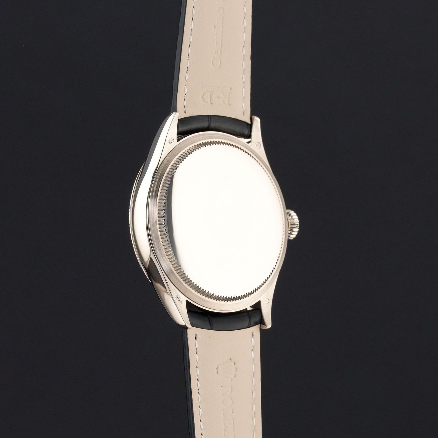 Rolex Cellini Time 50509 (2016) - Blue dial 39 mm White Gold case (7/8)