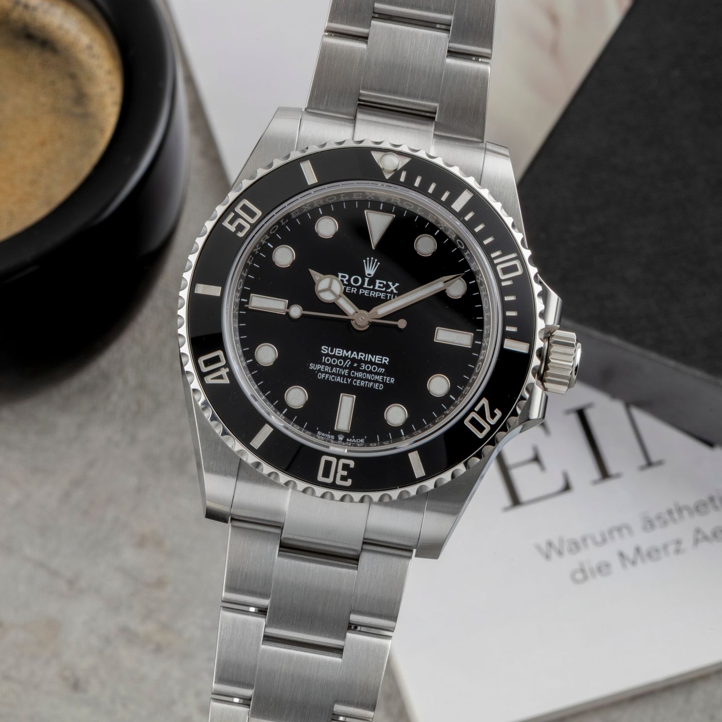 Rolex Submariner No Date 124060 (Unknown (random serial)) - Black dial 41 mm Steel case (3/8)