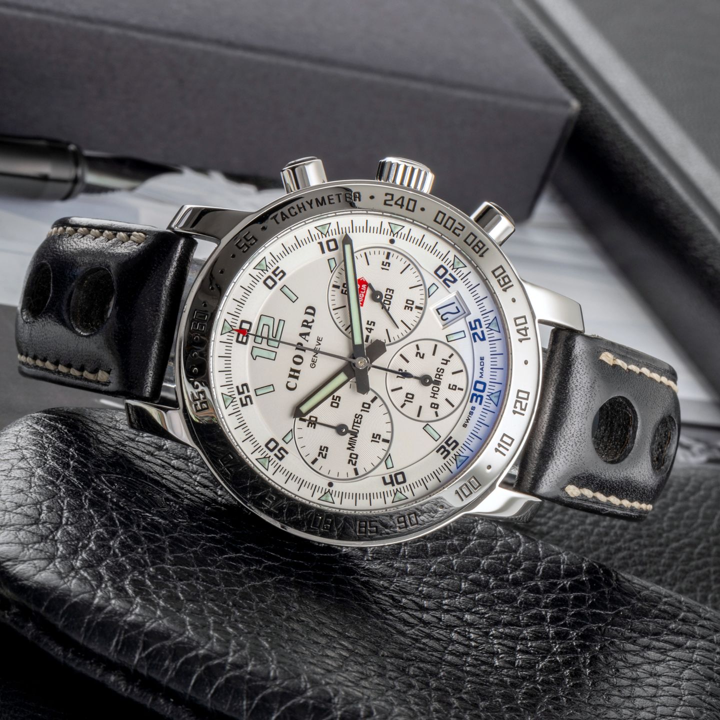 Chopard Mille Miglia 8932 (2003) - Wit wijzerplaat 40mm Staal (2/8)