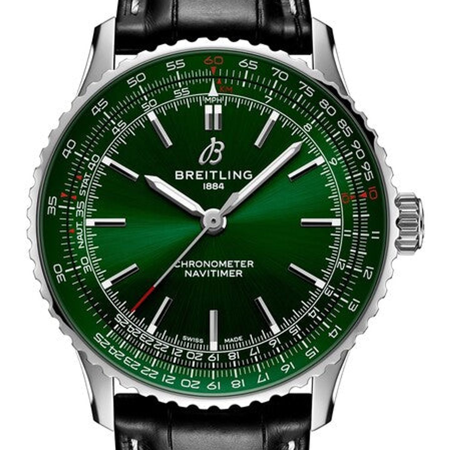 Breitling Navitimer A17329371L1P1 (2026) - Groen wijzerplaat 41mm Staal (2/2)