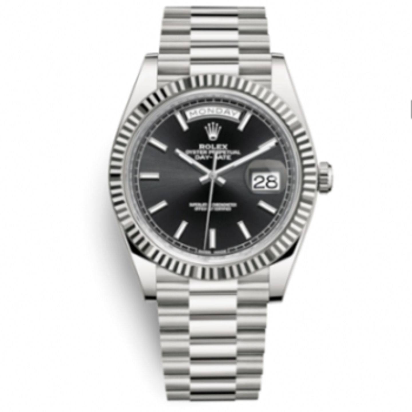 Rolex Day-Date 40 228239 (2020) - Black dial 40 mm White Gold case (1/2)